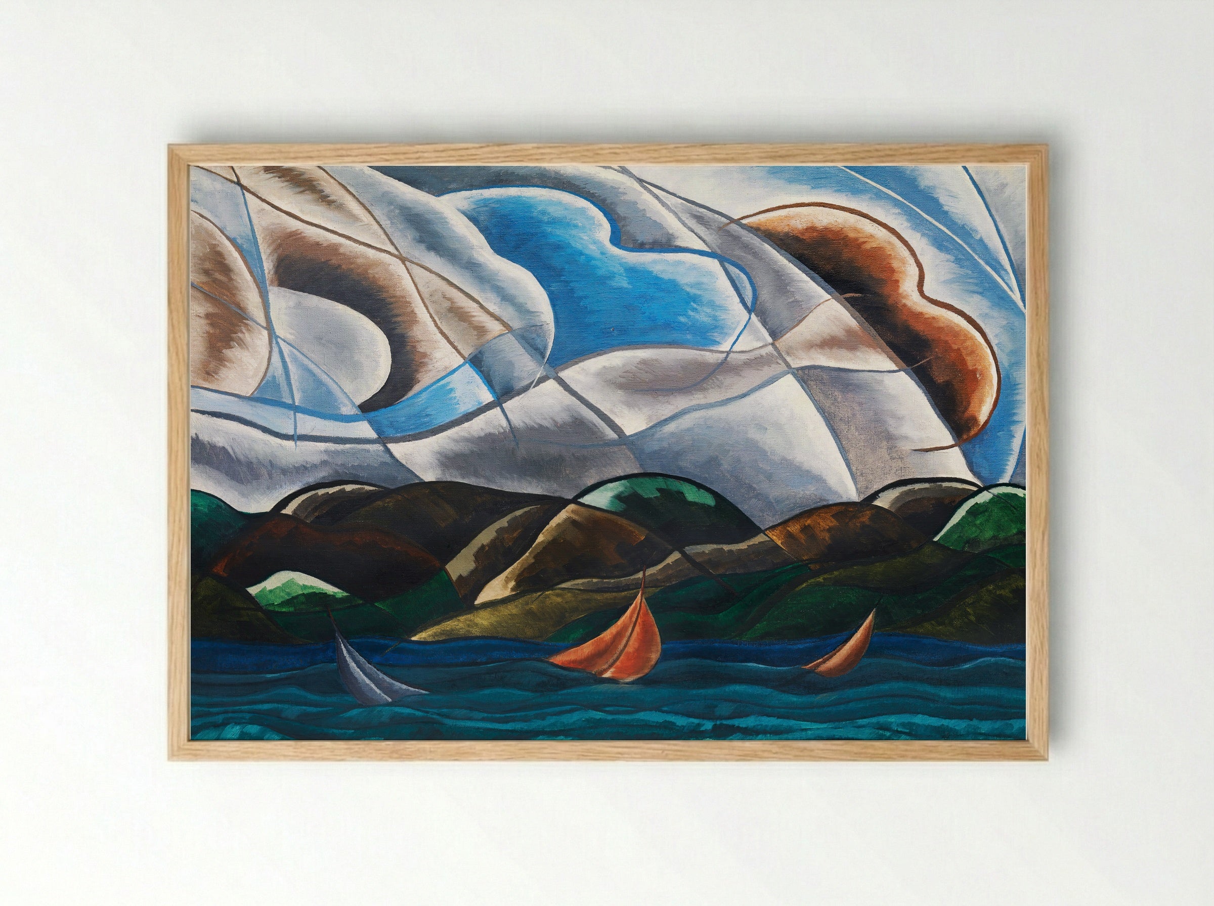 Clouds and Water - Arthur Dove - Framed Print Wood