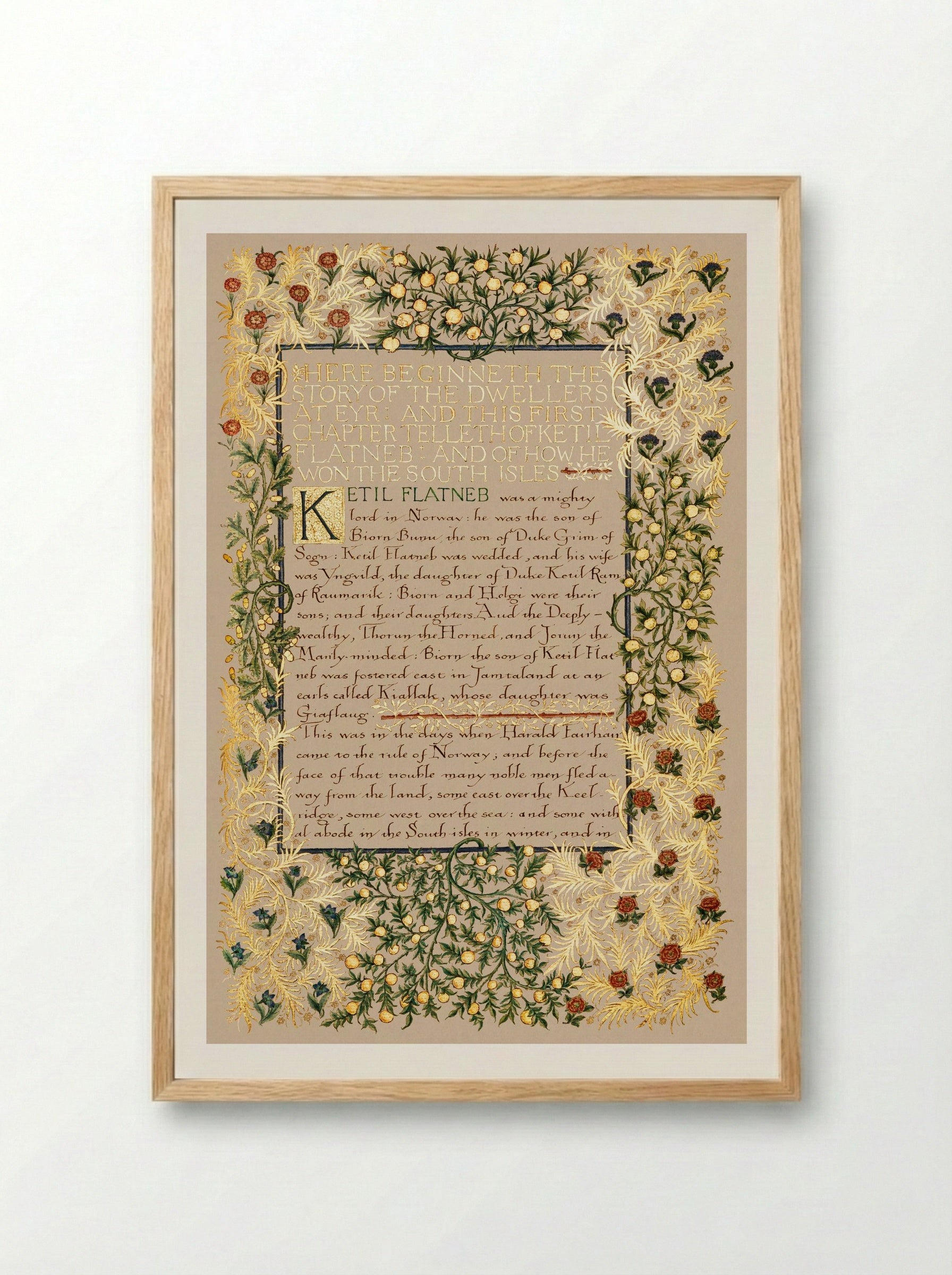 The Story of the Dwellers at Eyr - William Morris - Framed Print Wood