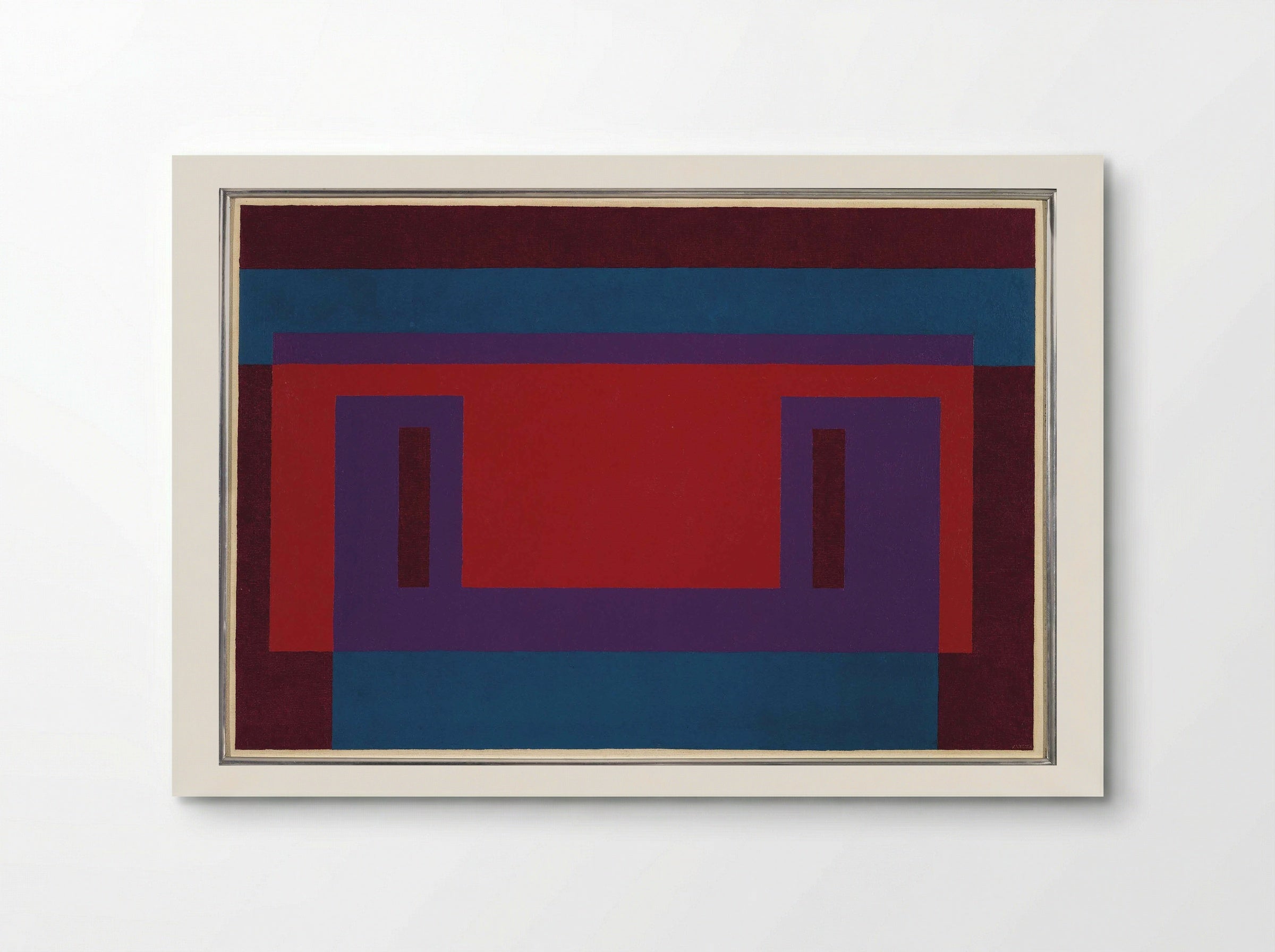 Homage to the Square: Red Wall - Josef Albers - Poster