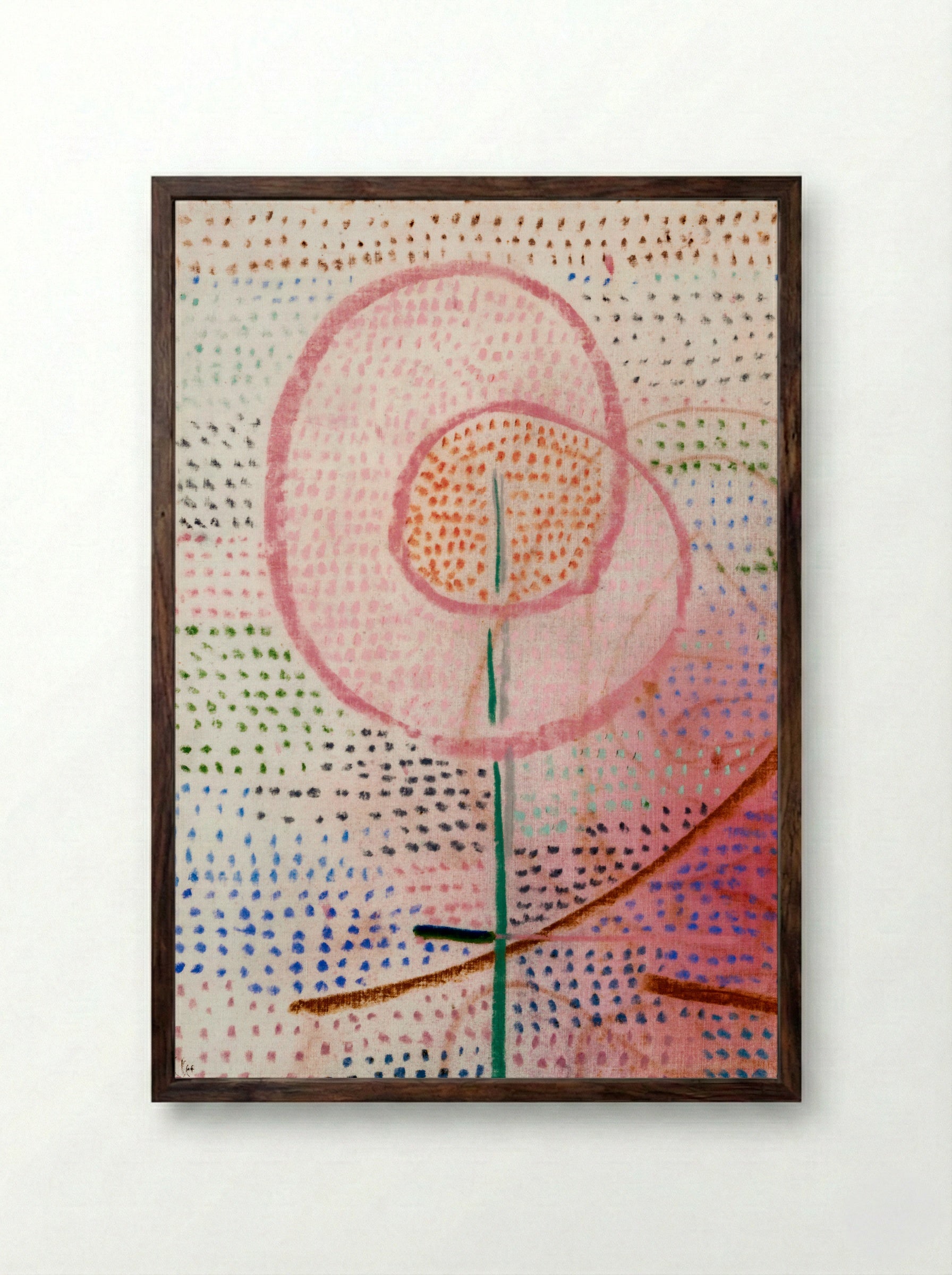 Blossoming - Paul Klee - Framed Print Dark Wood