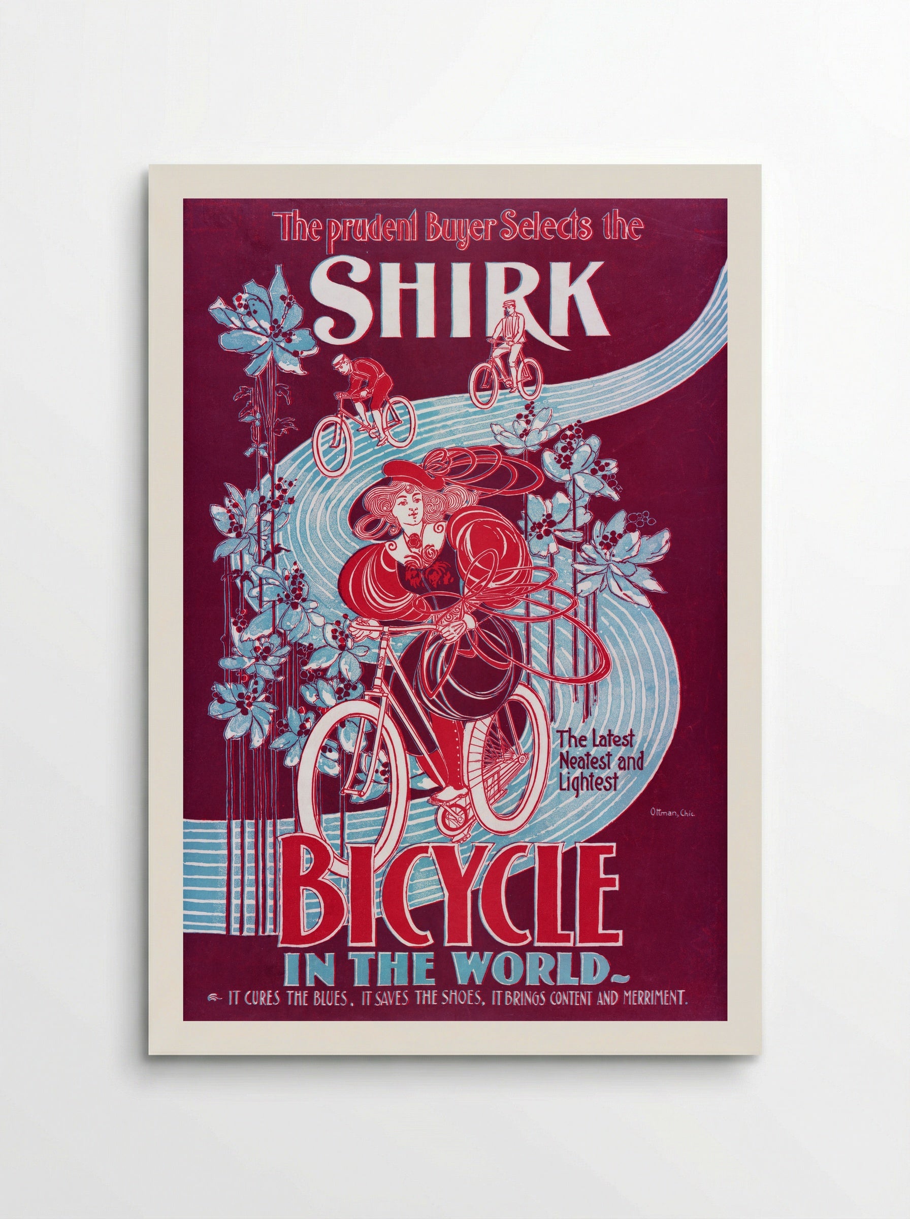 The Prudent Buyer Selects the Shirk Bicycle - Ottmann Lith. Co. - Poster