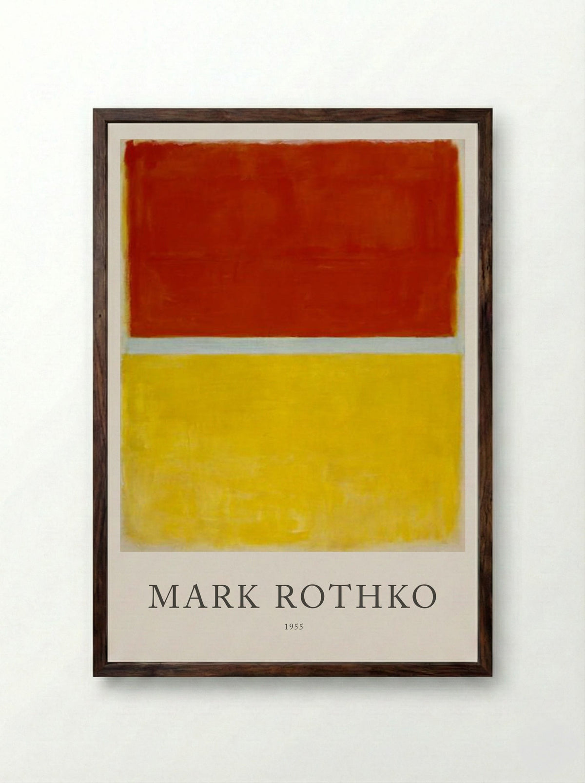 Untitled (Red and Yellow) - Mark Rothko - Framed Print Dark Wood
