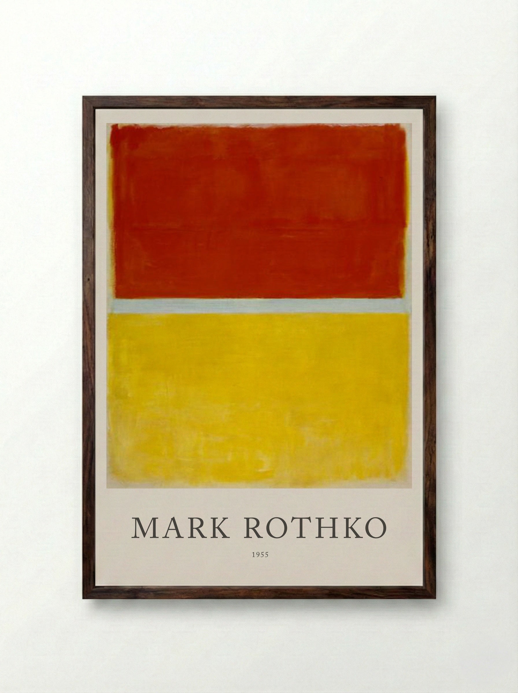Untitled (Red and Yellow) - Mark Rothko - Framed Print Dark Wood