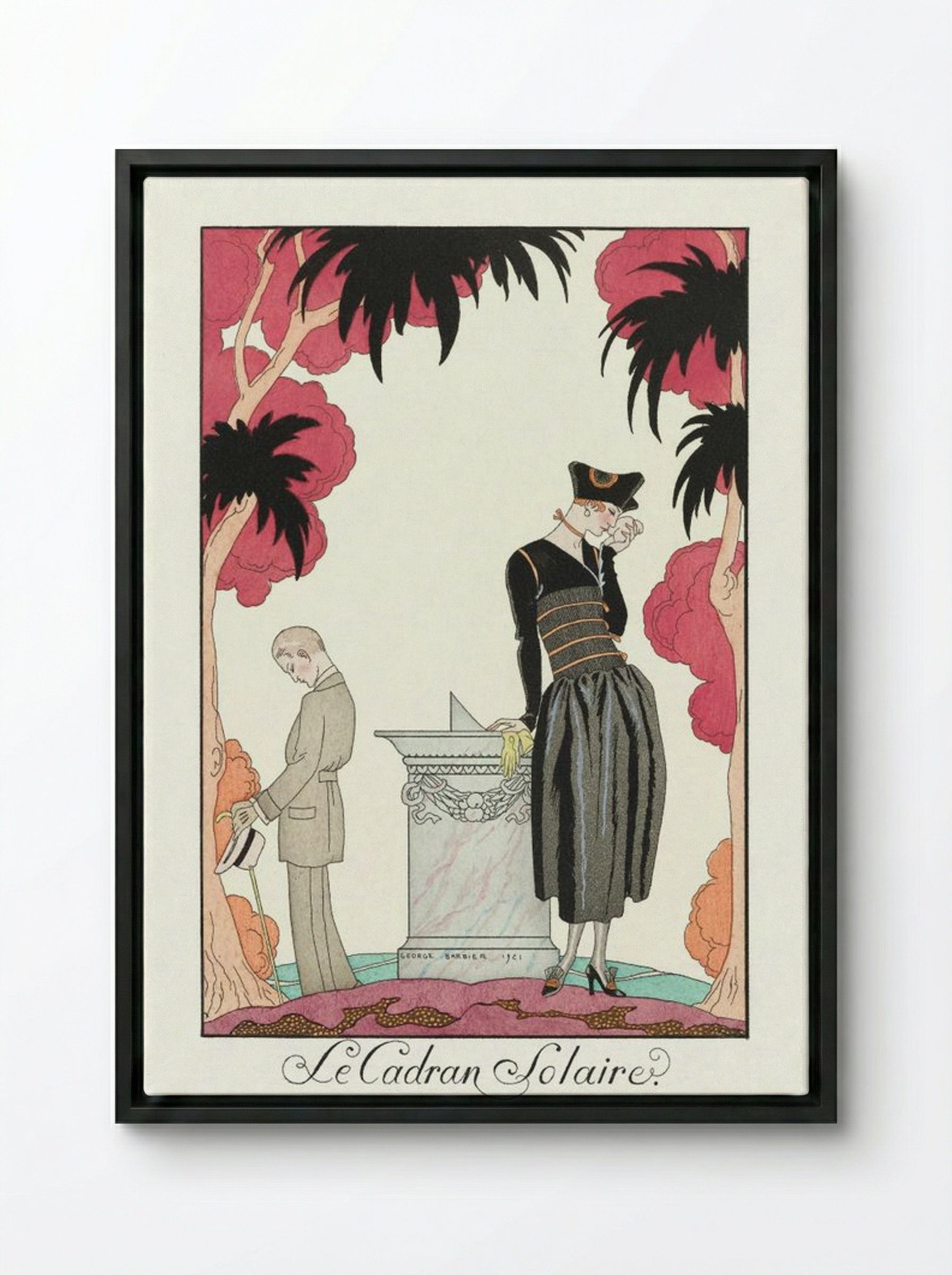 Le Cadran Solaire - George Barbier - Framed Canvas Black