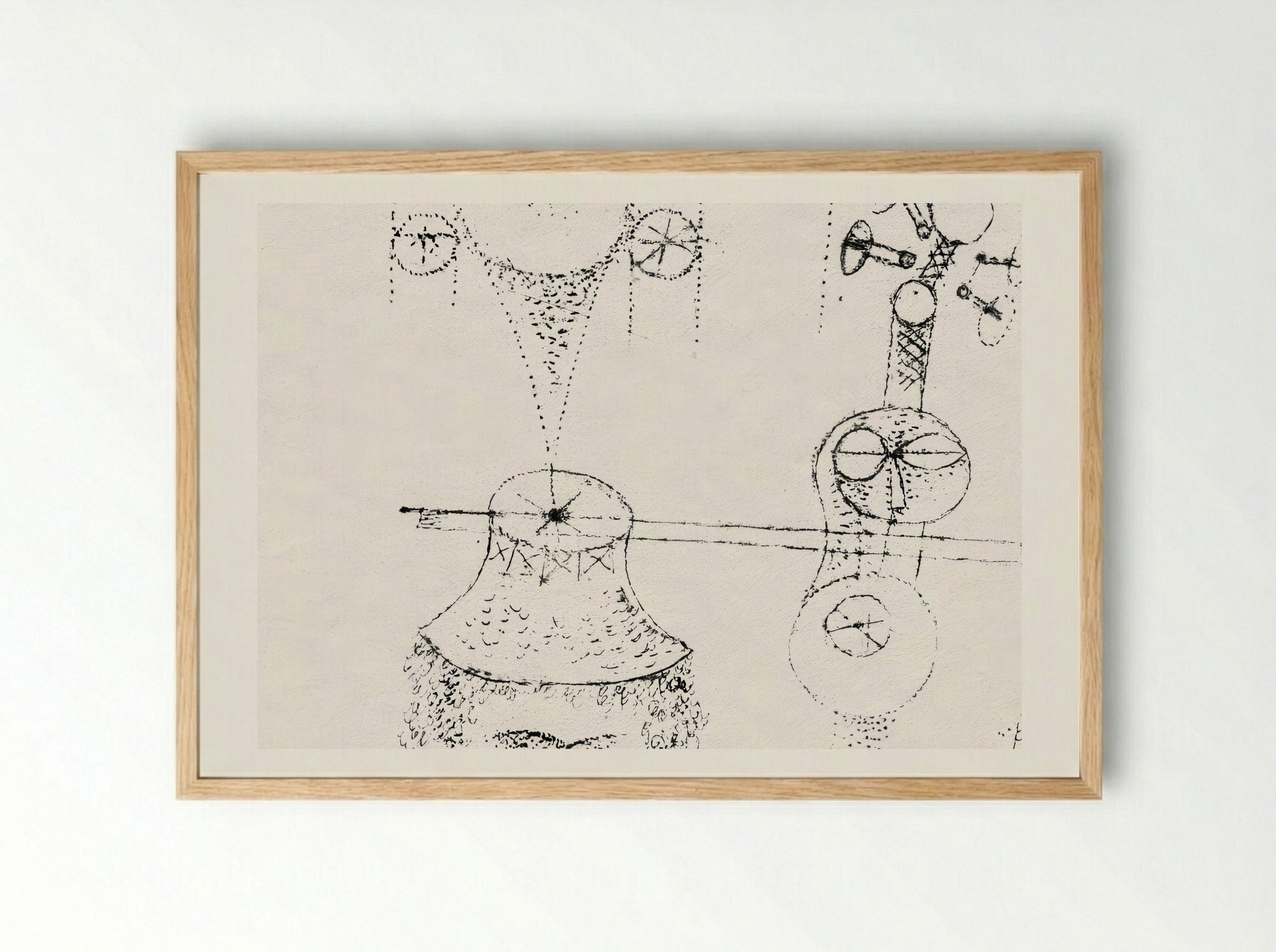 In Memory of an All-Girl Band - Paul Klee - Framed Print Wood