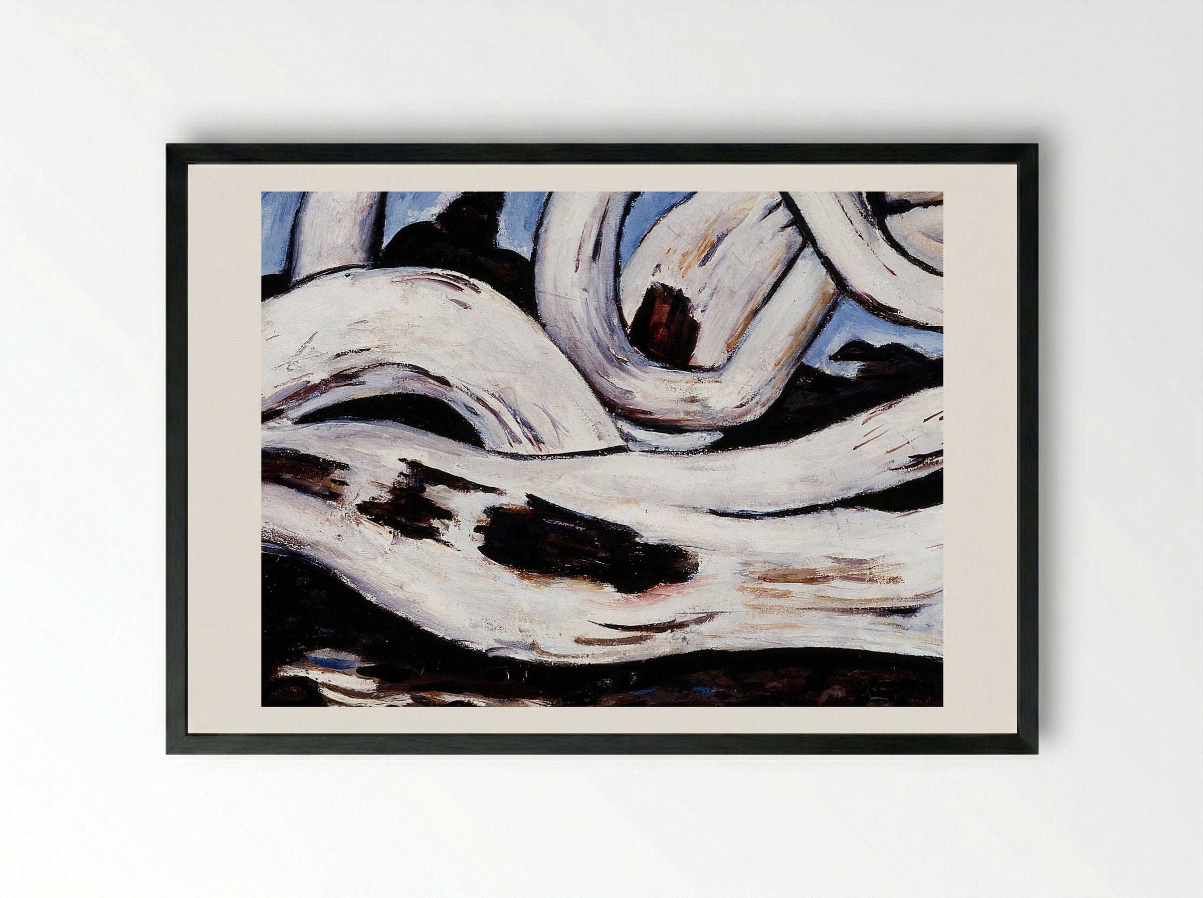 Driftwood on the Bagaduce - Marsden Hartley - Framed Print Black