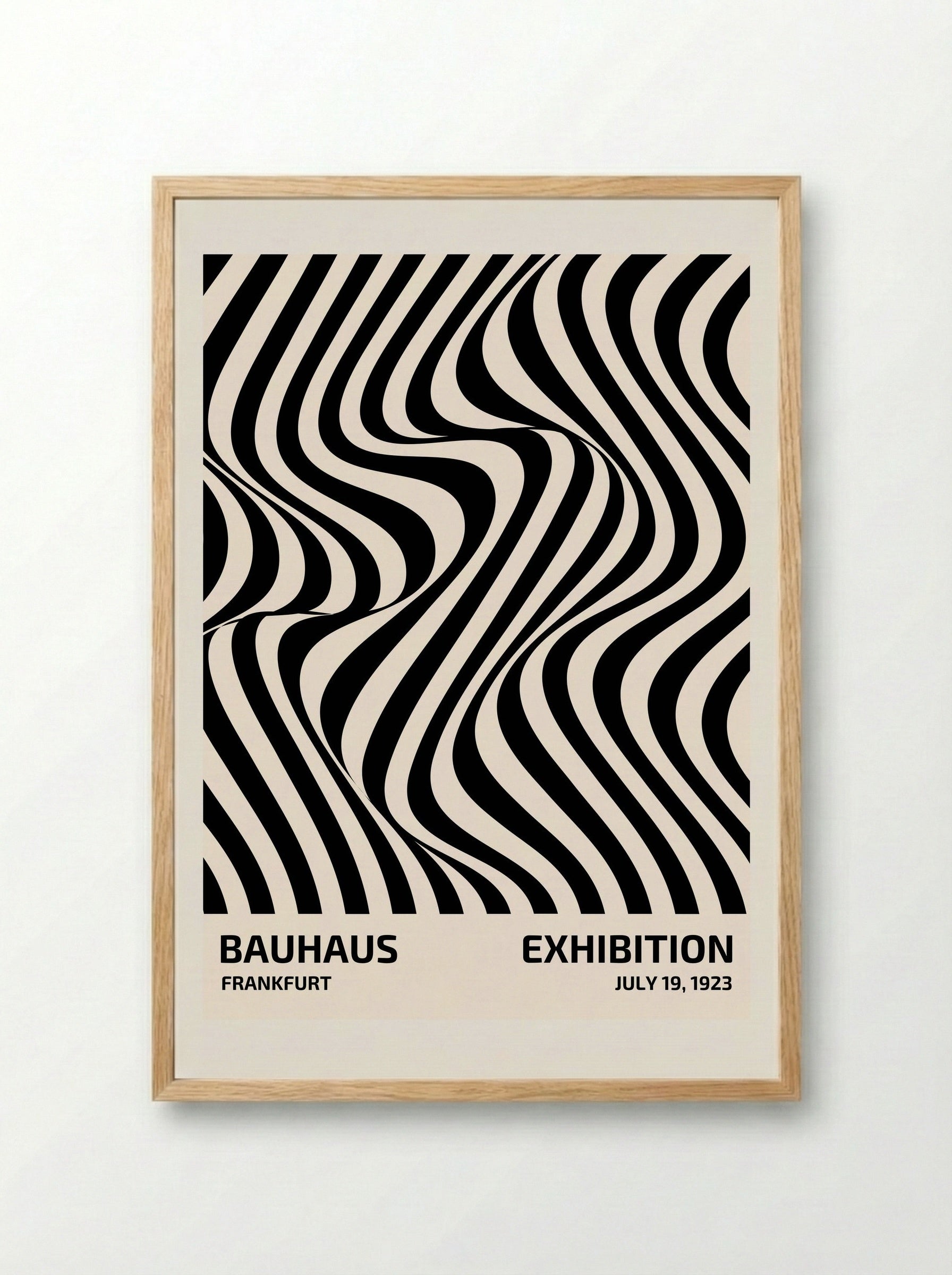Bauhaus Optical Flow - Frankfurt Exhibition - Framed Print Wood