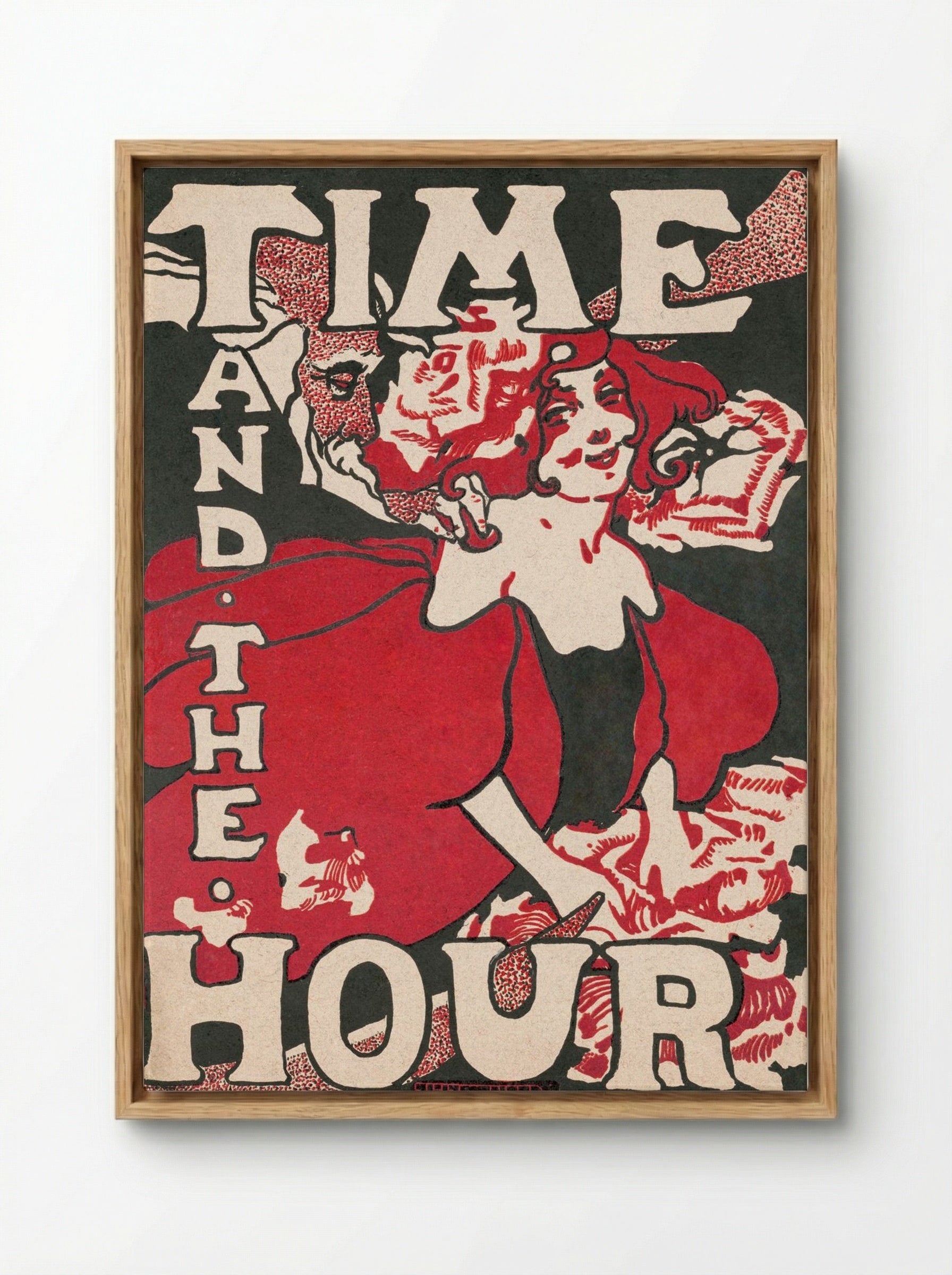 Time and the Hour - Ethel Reed - Framed Canvas Wood