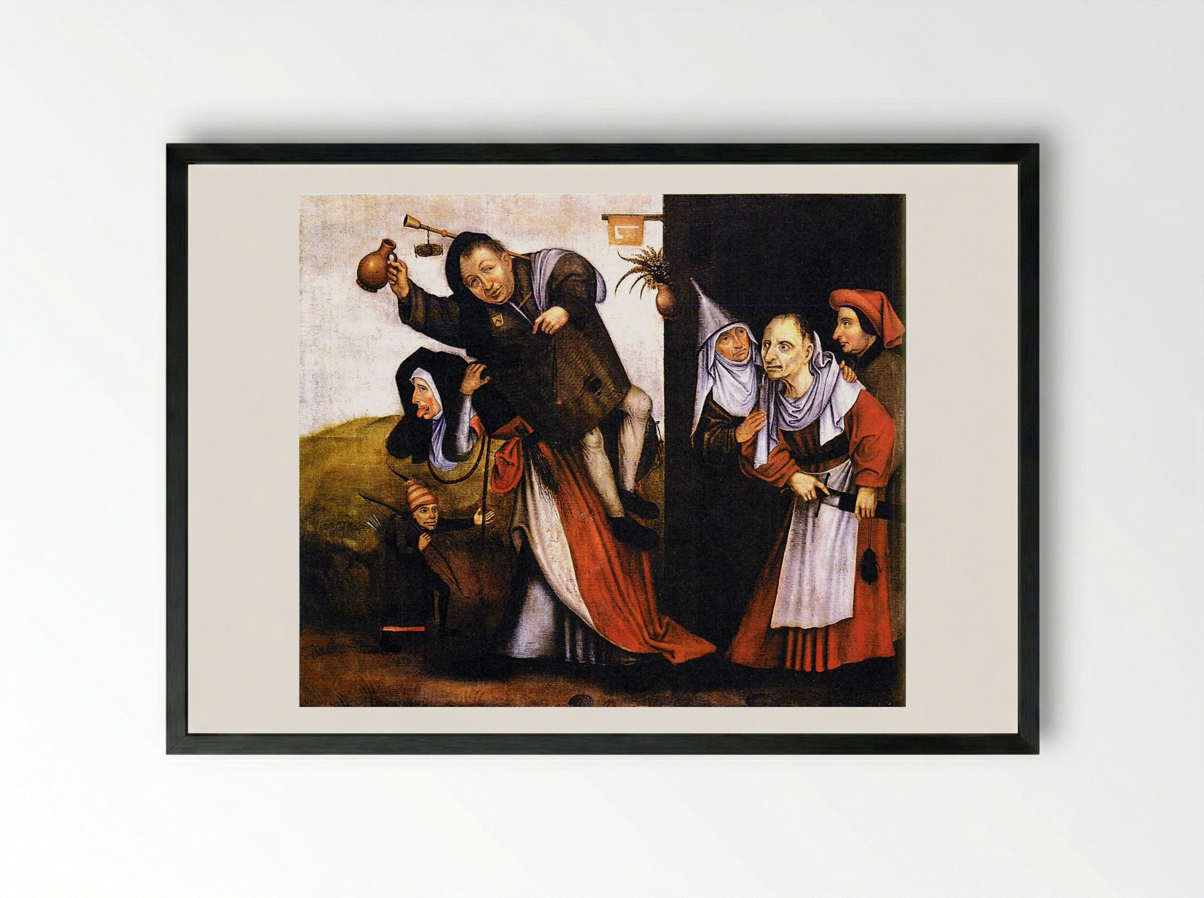 A Tavern Quarrel - Fine Art Print - Framed Print Black