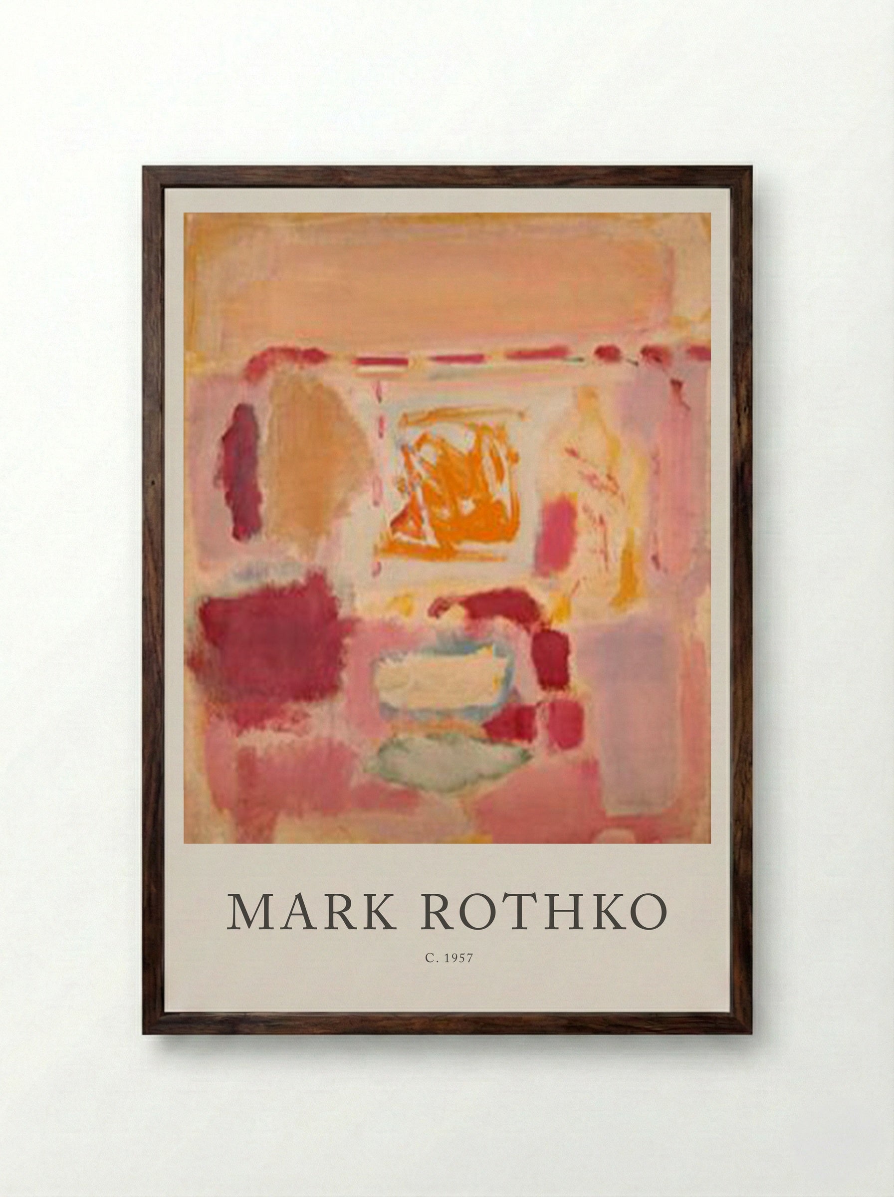 Untitled (Colour Field Painting) - Mark Rothko - Framed Print Dark Wood
