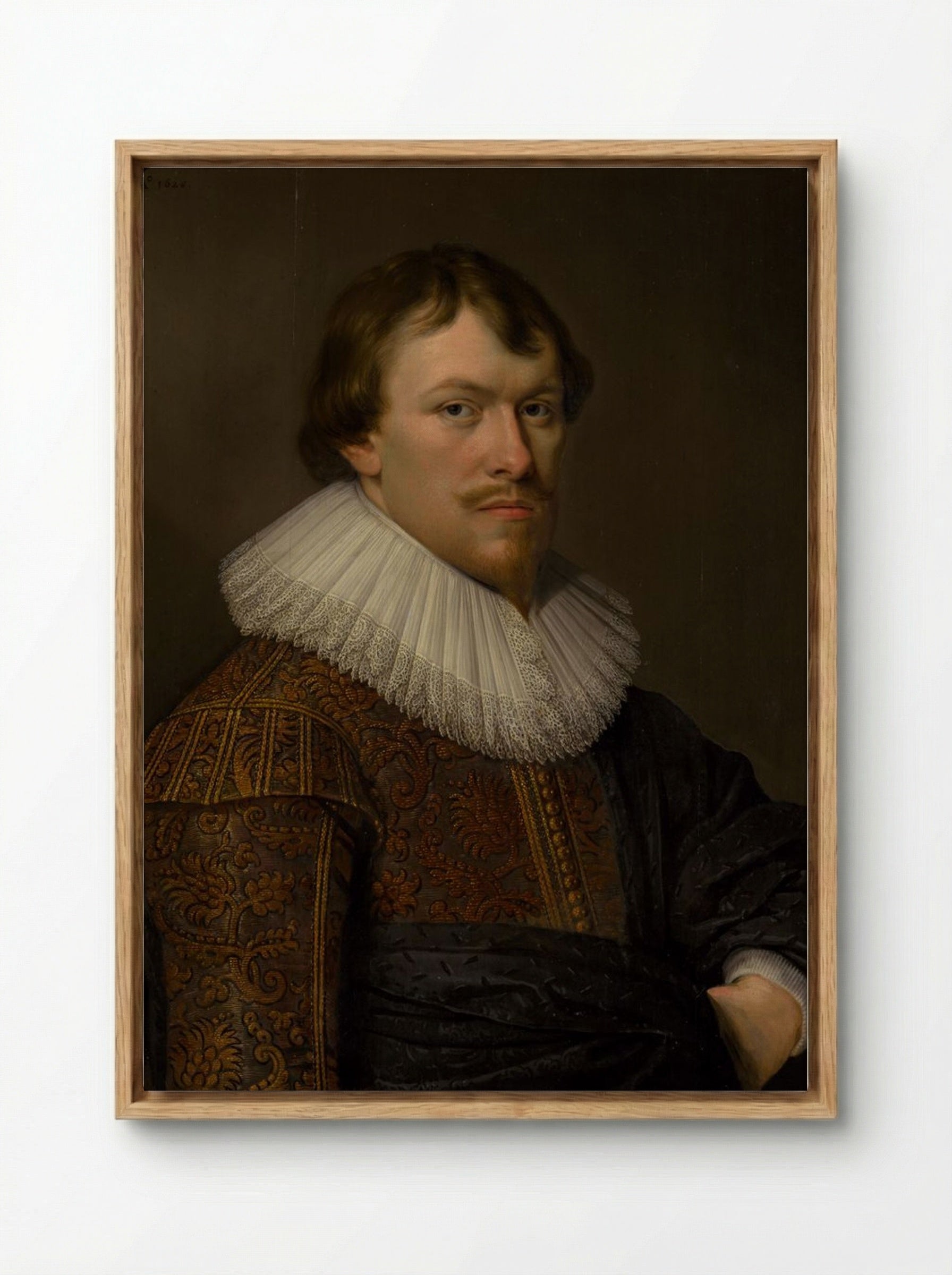 The Portrait of Gerrit Schaep - Frans Hals - Framed Canvas Wood