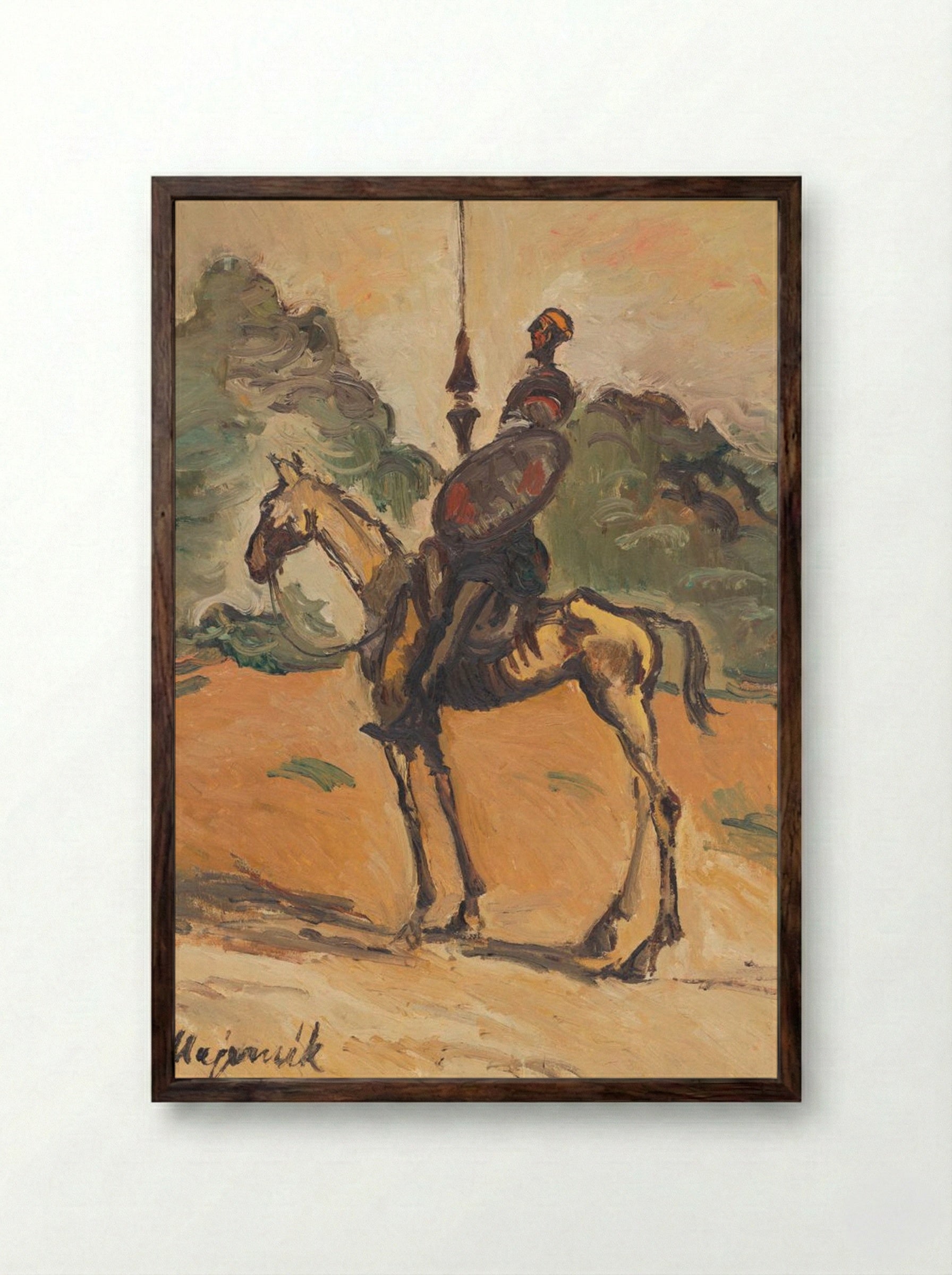 Don Quixote - Cyprián Majerník - Framed Print Dark Wood
