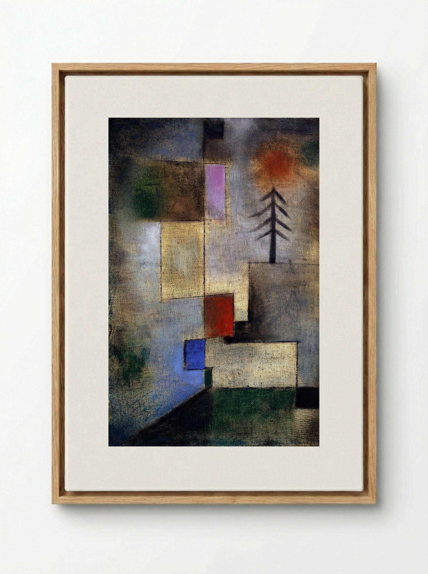 Small Fir Picture - Paul Klee - Framed Canvas Wood