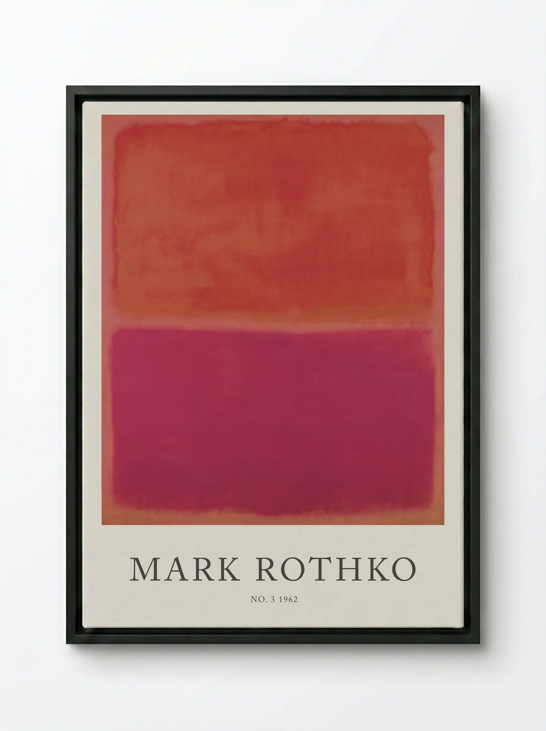 No. 3, 1962 - Mark Rothko - Framed Canvas Black