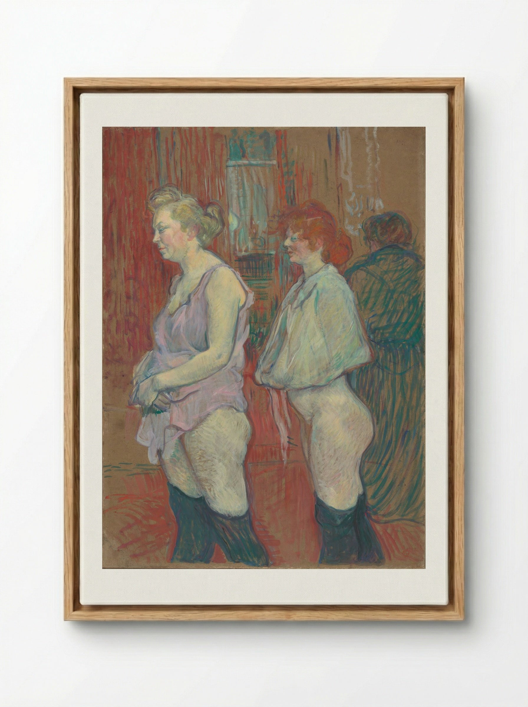 Rue des Moulins - Henri de Toulouse-Lautrec - Framed Canvas Wood