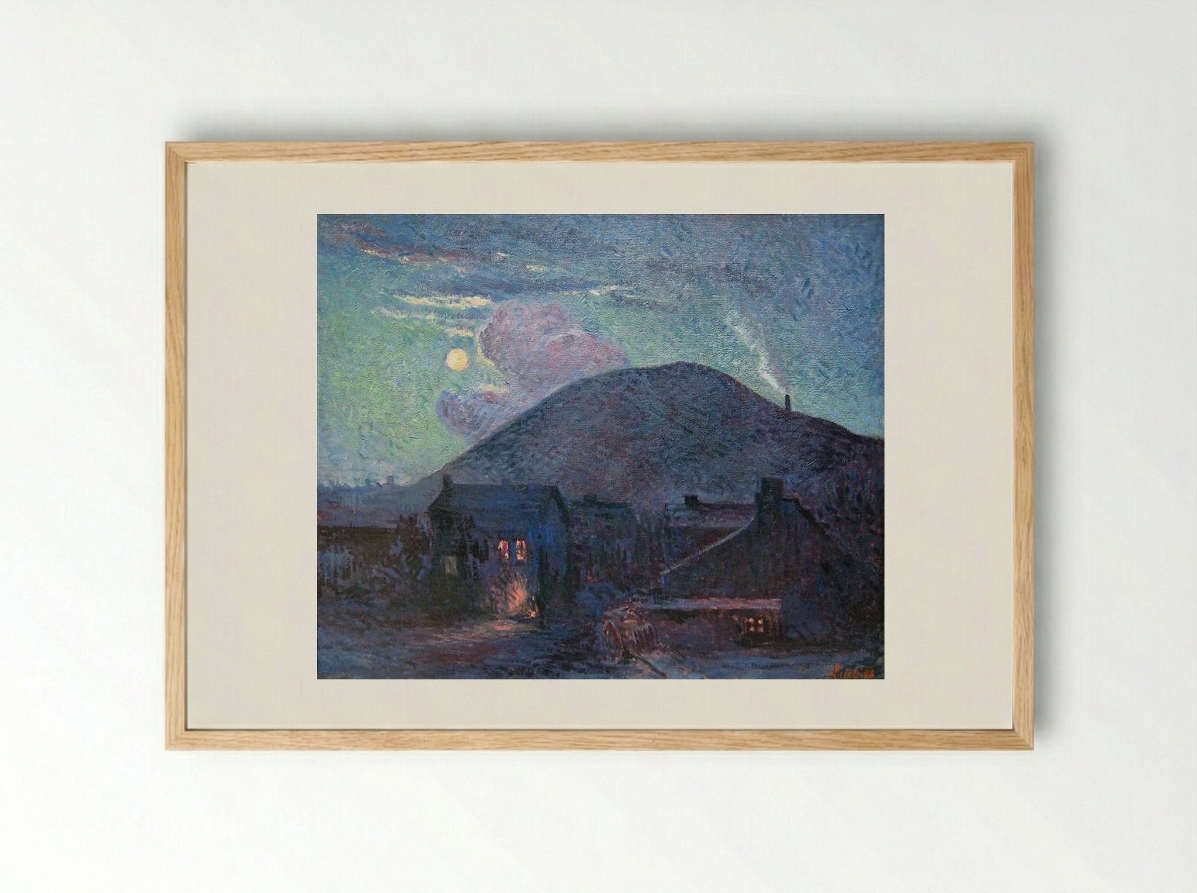 Terril De Charbonnage - Maximilien Luce - Framed Print Wood