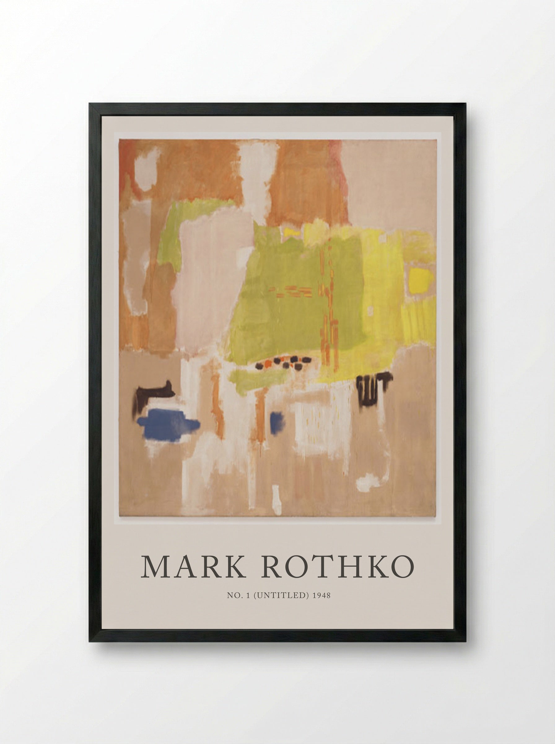 No. 1 (Untitled) - Mark Rothko - Framed Print Black