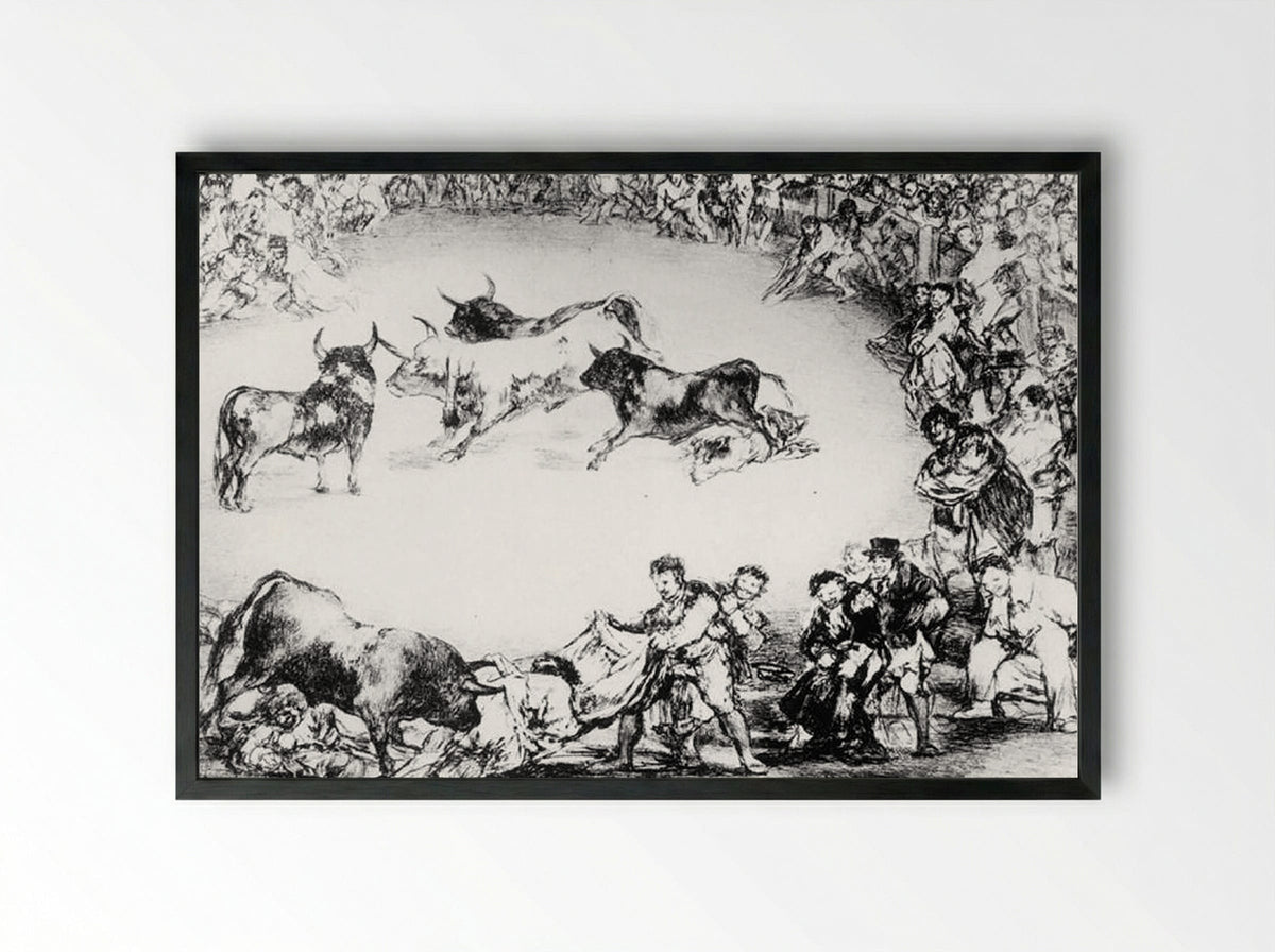 Spanish Entertainment - Francisco Goya - Framed Print Black