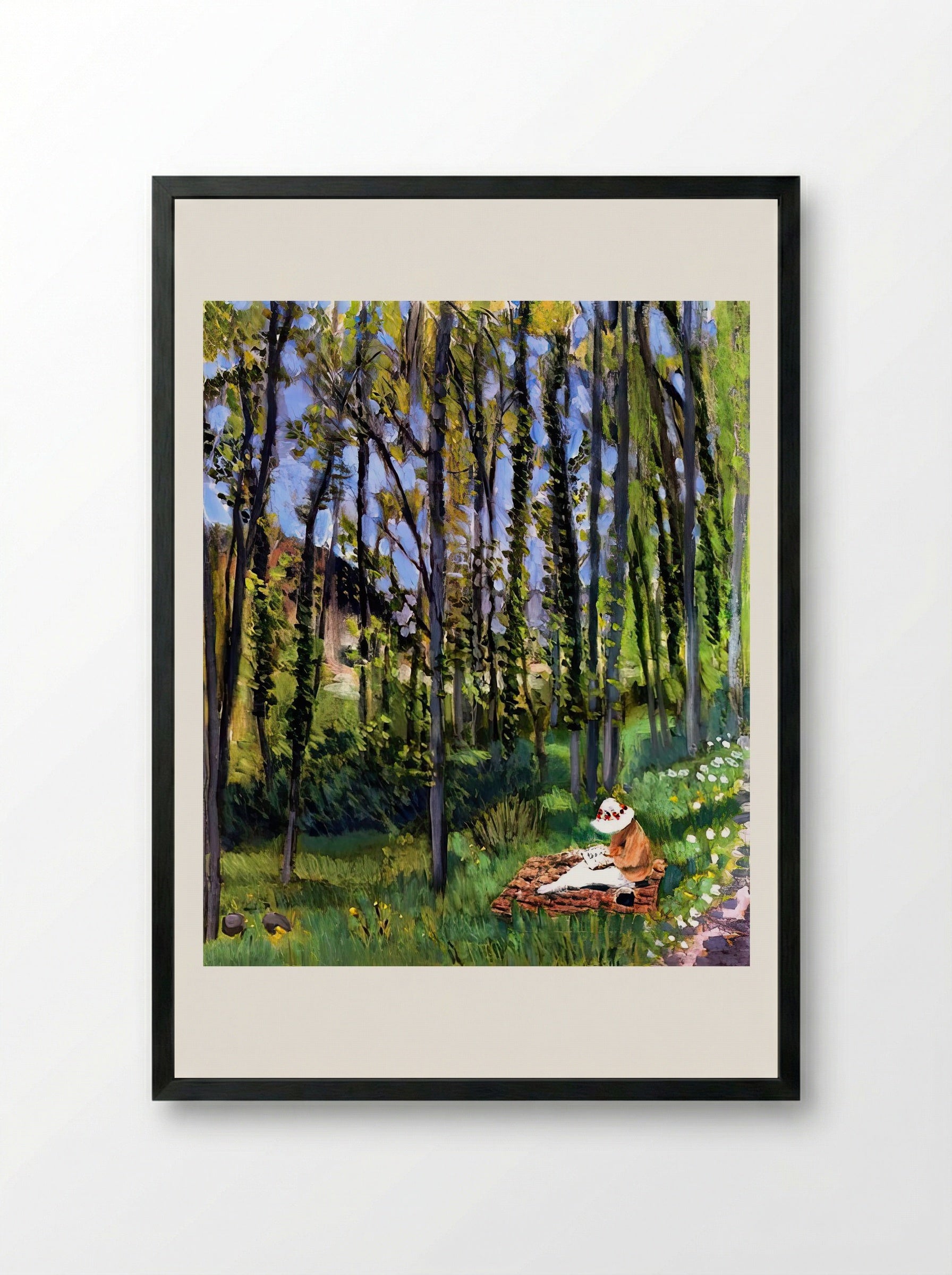 In the Woods by Henri Matisse – Fauvist Forest Landscape Print - Framed Print Black