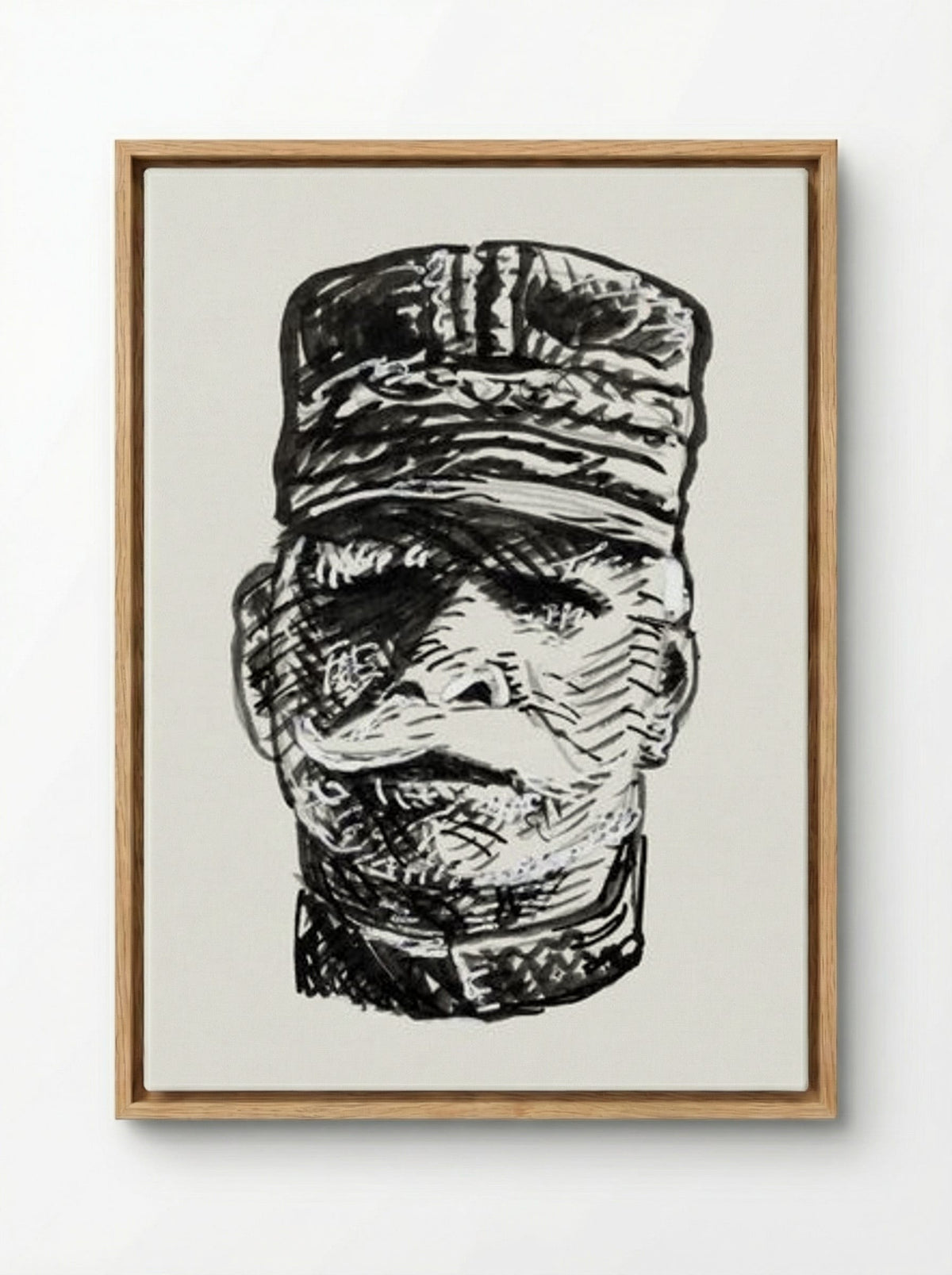 Portrait of General Joseph Jacques Césaire Joffre - Leo Gestel - Framed Canvas Wood