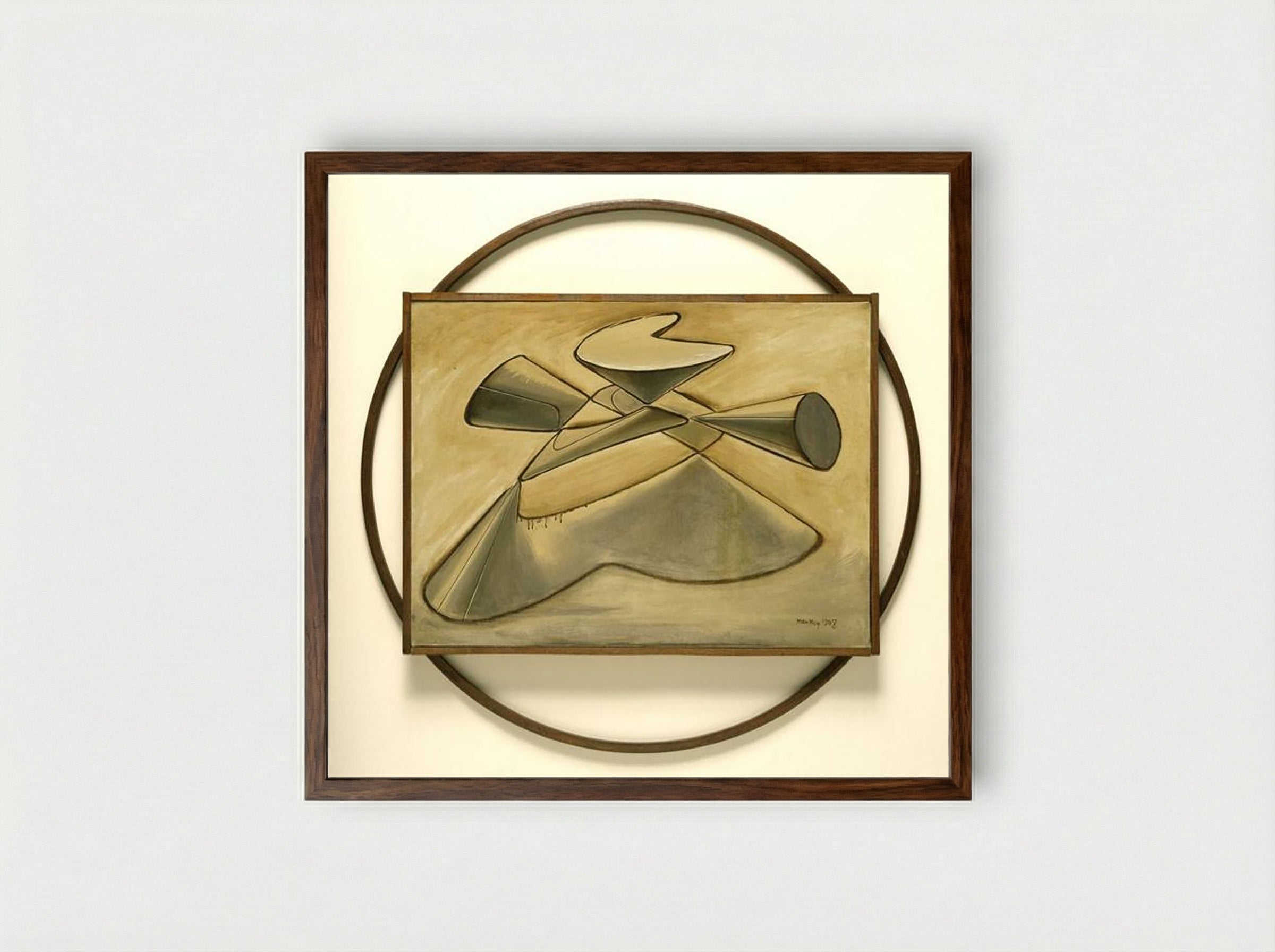 Shakespearean Equation: King Lear - Man Ray - Framed Print Dark Wood