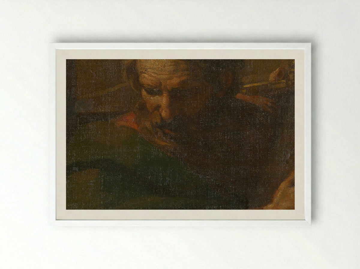 Saint Paul Reading - Rembrandt van Rijn - Framed Print White