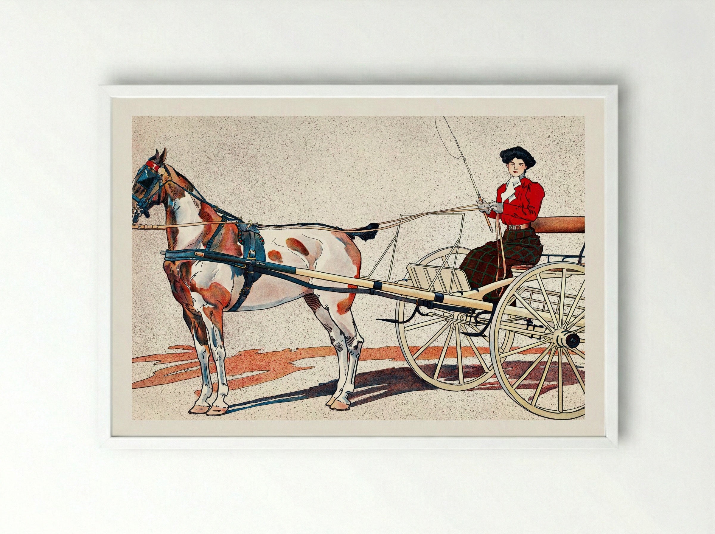 A Kentucky Breaking Cart - Edward Penfield - Framed Print White