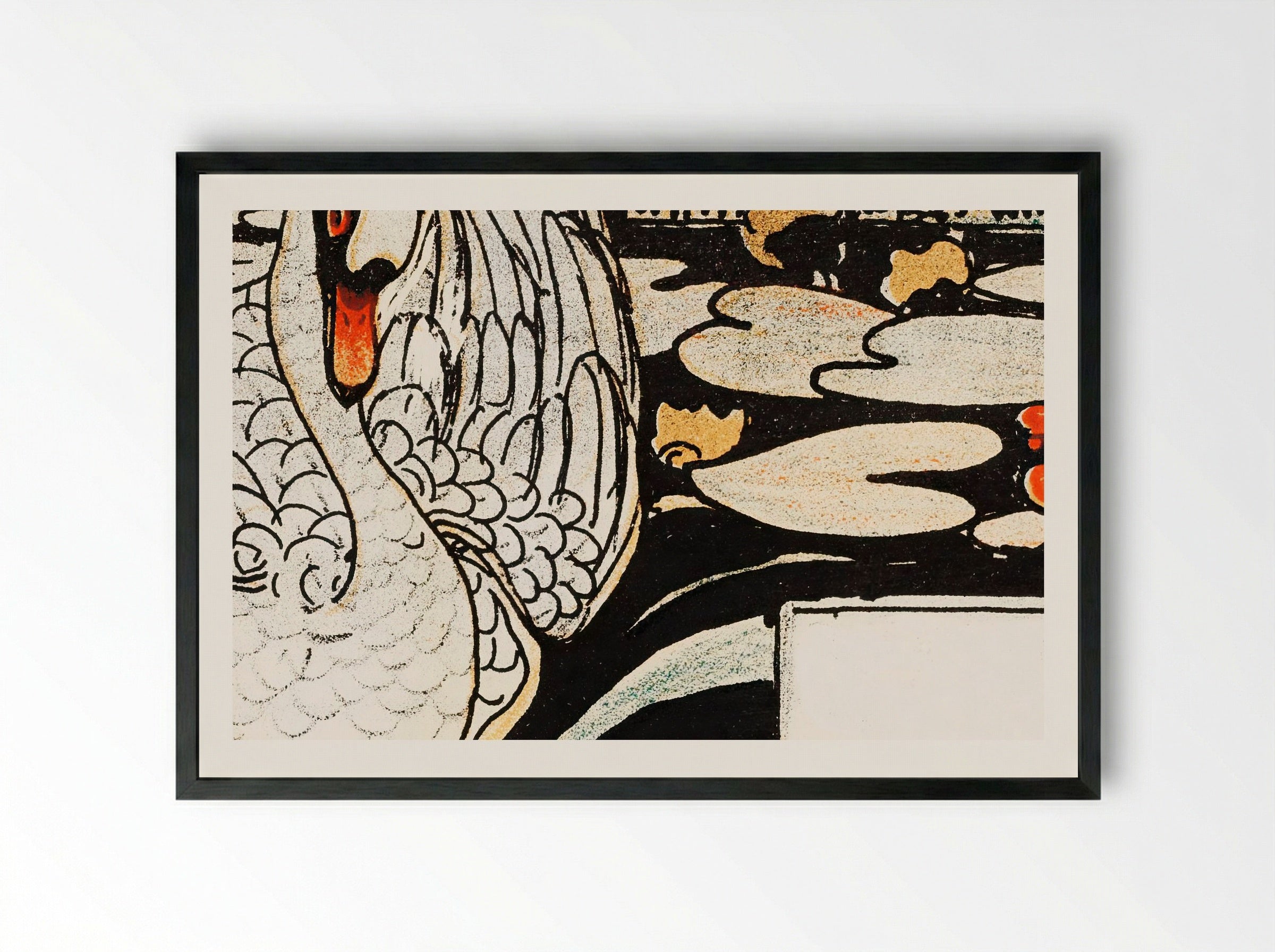 Het leelijke jonge eendje (The Ugly Duckling) - Theo van Hoytema - Framed Print Black
