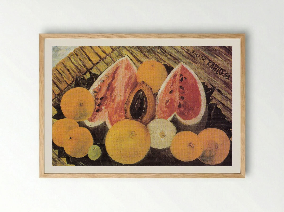 Still Life with Watermelons - Frida Kahlo - Framed Print Wood