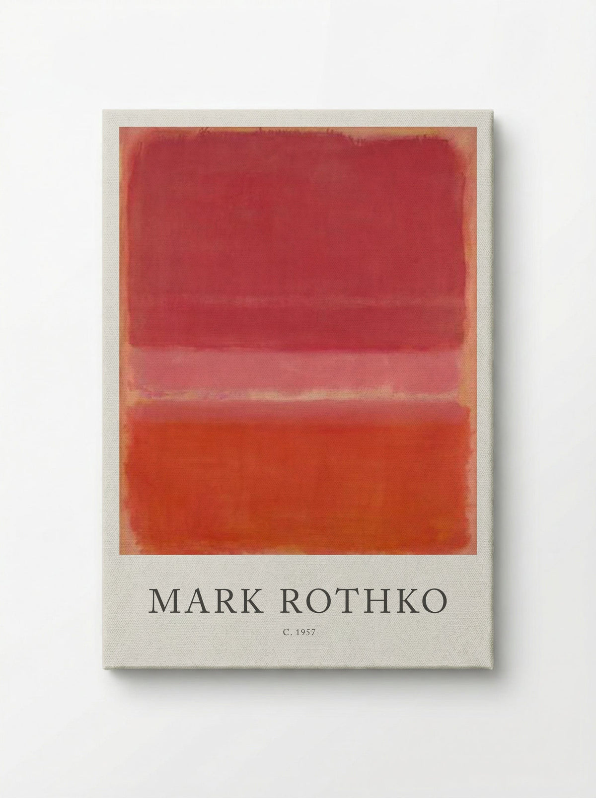 Untitled (Three Rectangles, Shades of Red) - Mark Rothko - Canvas