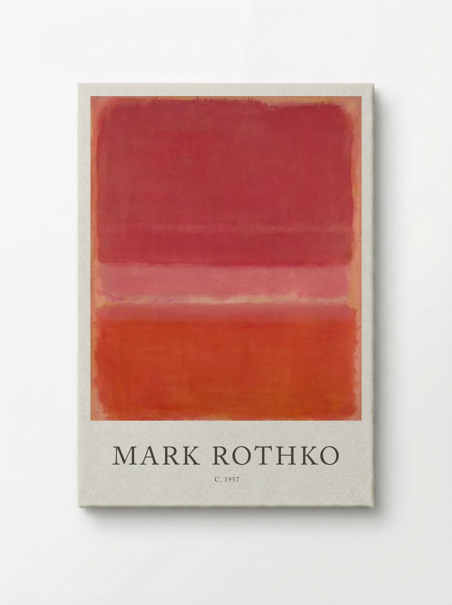 Untitled (Three Rectangles, Shades of Red) - Mark Rothko - Canvas