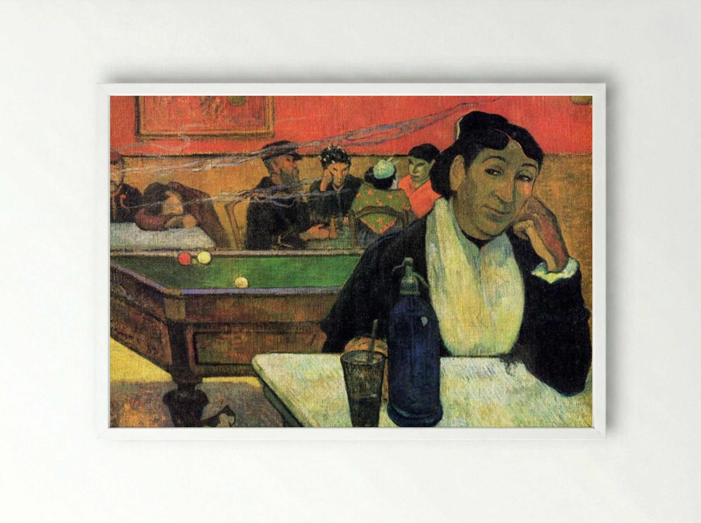 Night Café at Arles - Paul Gauguin - Framed Print White