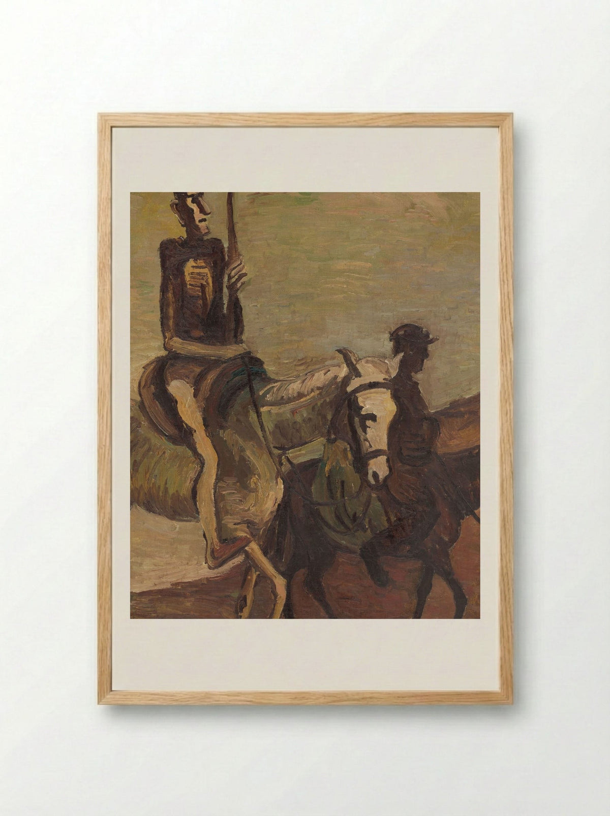 Don Quixote and Sancho Panza - Cyprián Majerník - Framed Print Wood