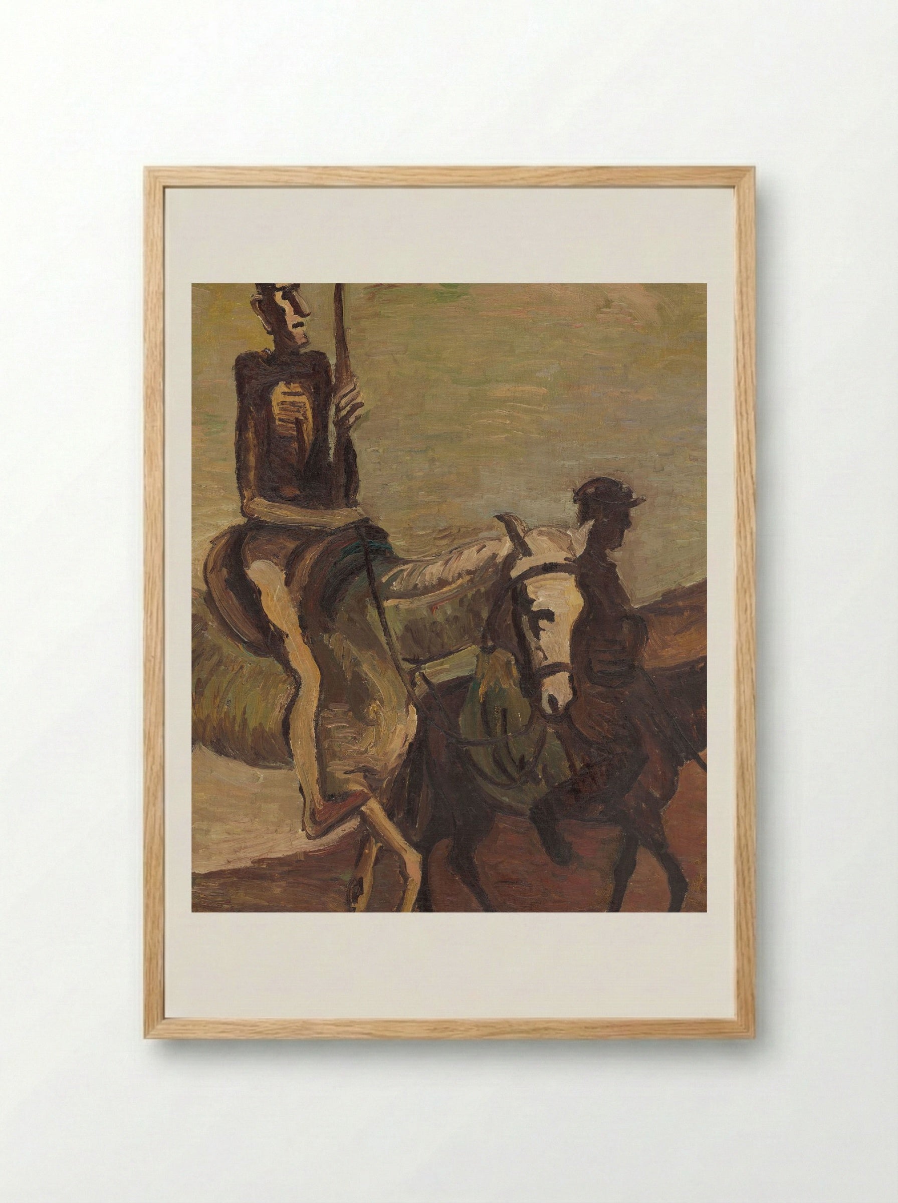 Don Quixote and Sancho Panza - Cyprián Majerník - Framed Print Wood
