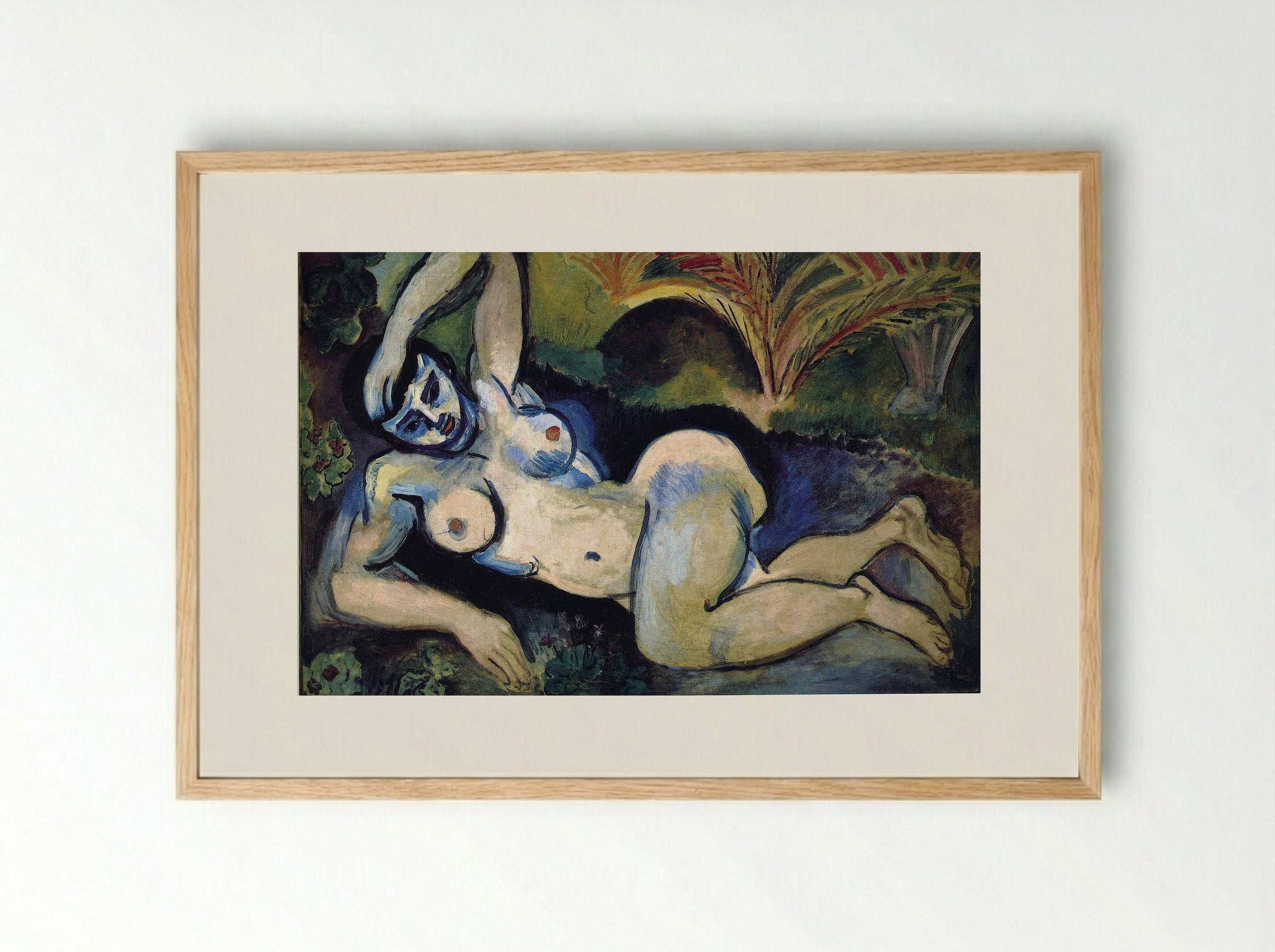 The Blue Nude (Souvenir of Biskra) - Henri Matisse - Framed Print Wood