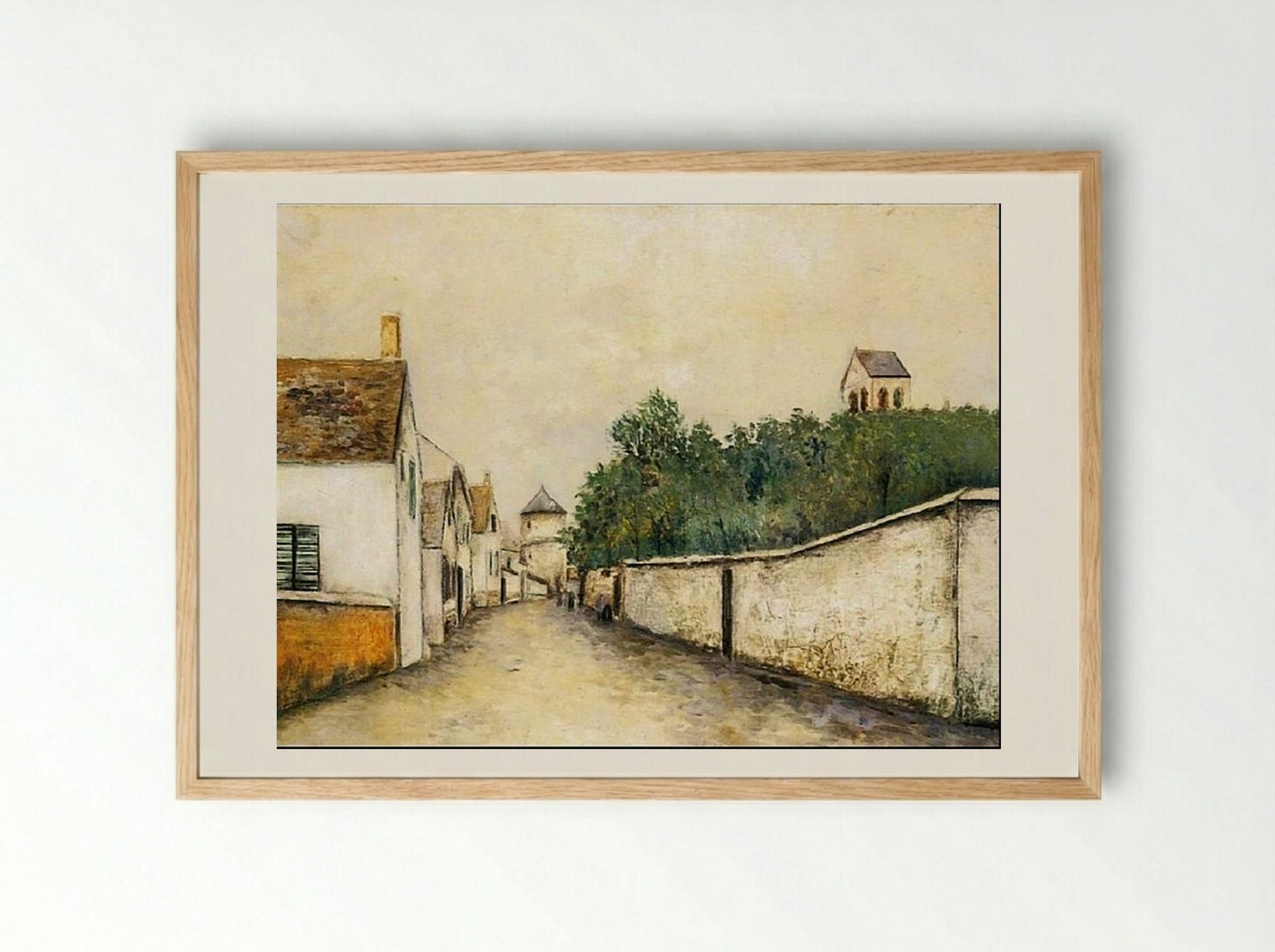 Street Scene, Montmartre - Maurice Utrillo - Framed Print Wood