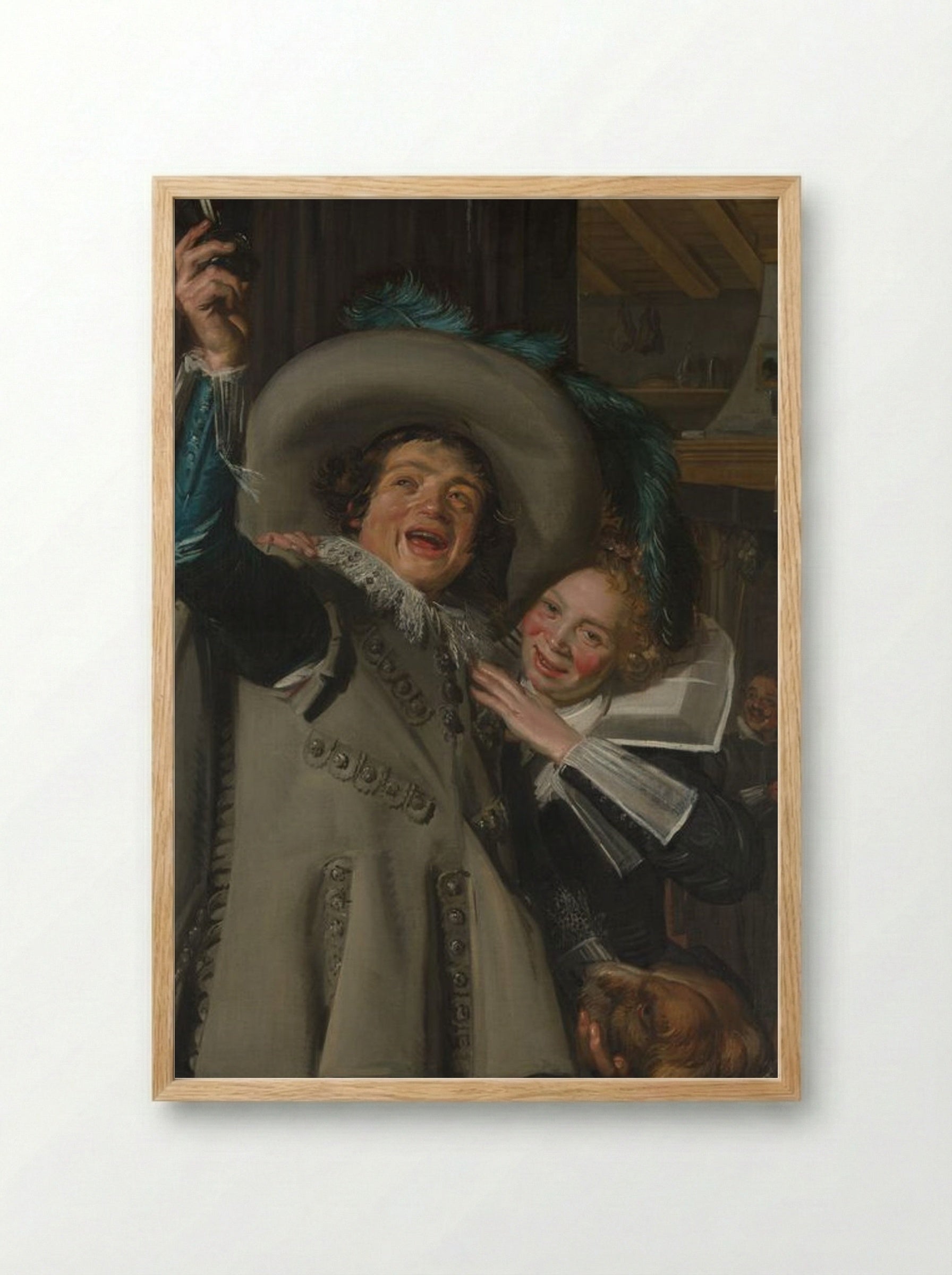 Young Man and Woman in an Inn ('Yonker Ramp and his Sweetheart') - Frans Hals - Framed Print Wood