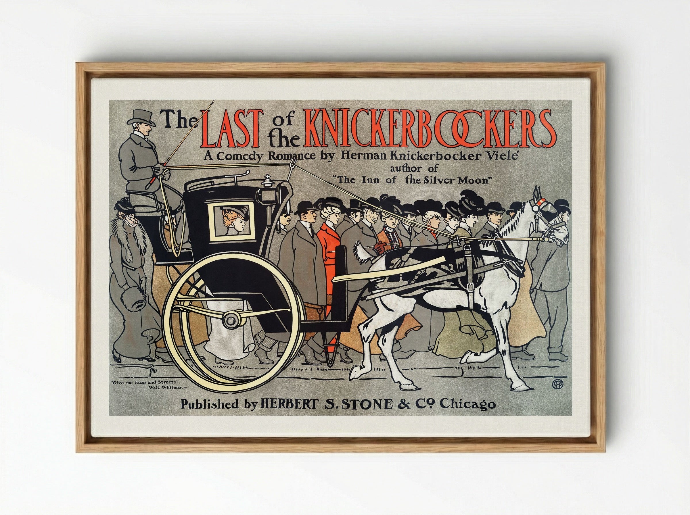 The Last of the Knickerbockers - Edward Penfield - Framed Canvas Wood