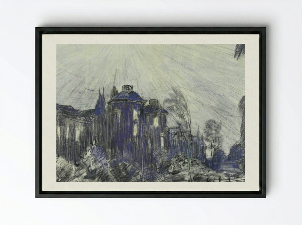 Huizen aan de Laan van Nieuw-Oosteinde te Voorburg - Theo van Hoytema - Framed Canvas Black