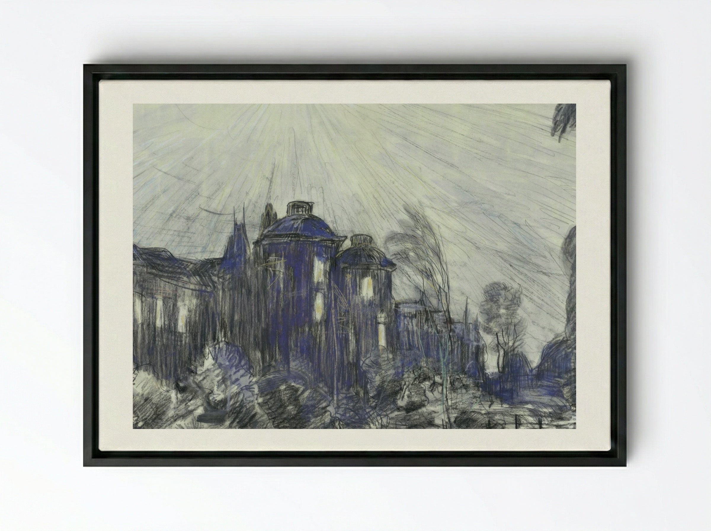 Huizen aan de Laan van Nieuw-Oosteinde te Voorburg - Theo van Hoytema - Framed Canvas Black