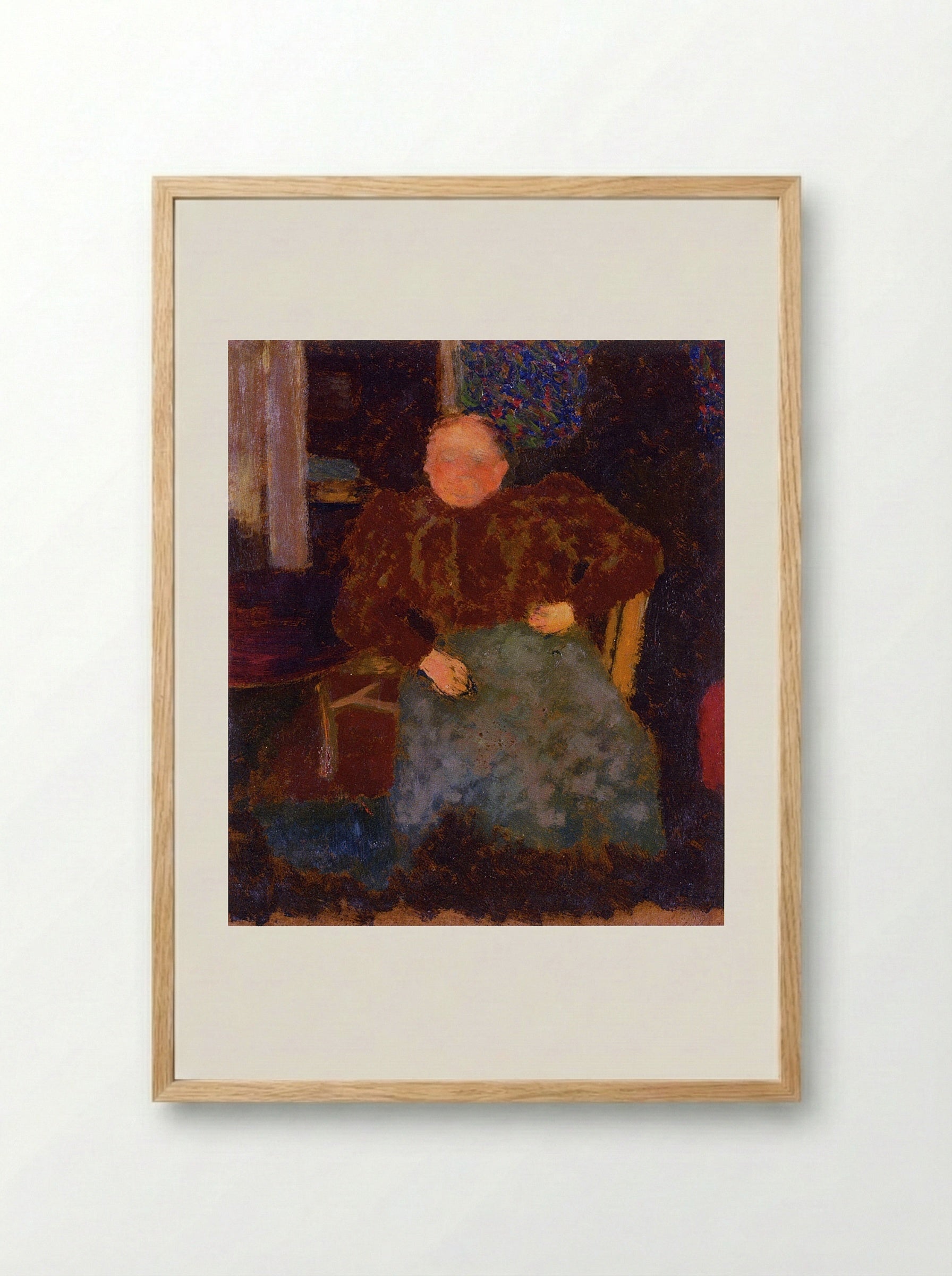 Madame Vuillard Seated - Édouard Vuillard - Framed Print Wood