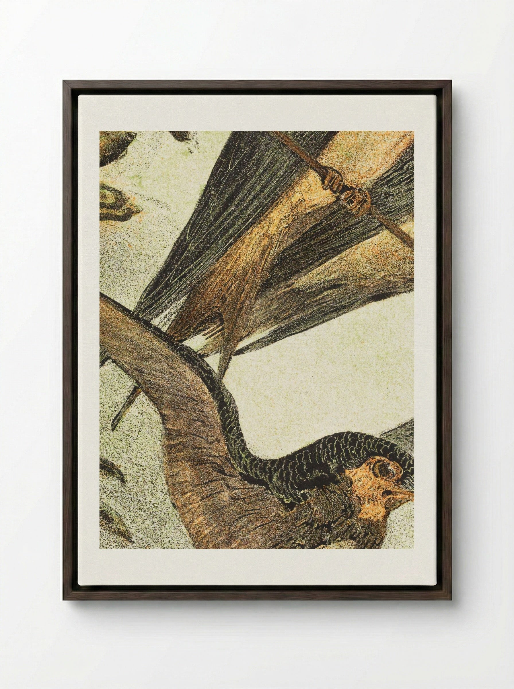 Drie zwaluwen (Three Swallows) - Theo van Hoytema - Framed Canvas Dark Wood