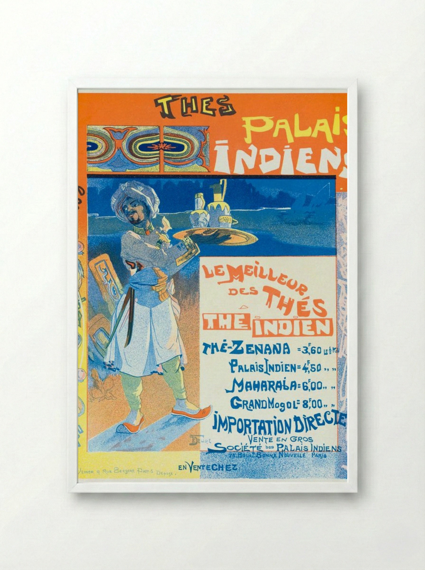 Thés du Palais Indien - Georges de Feure - Framed Print White