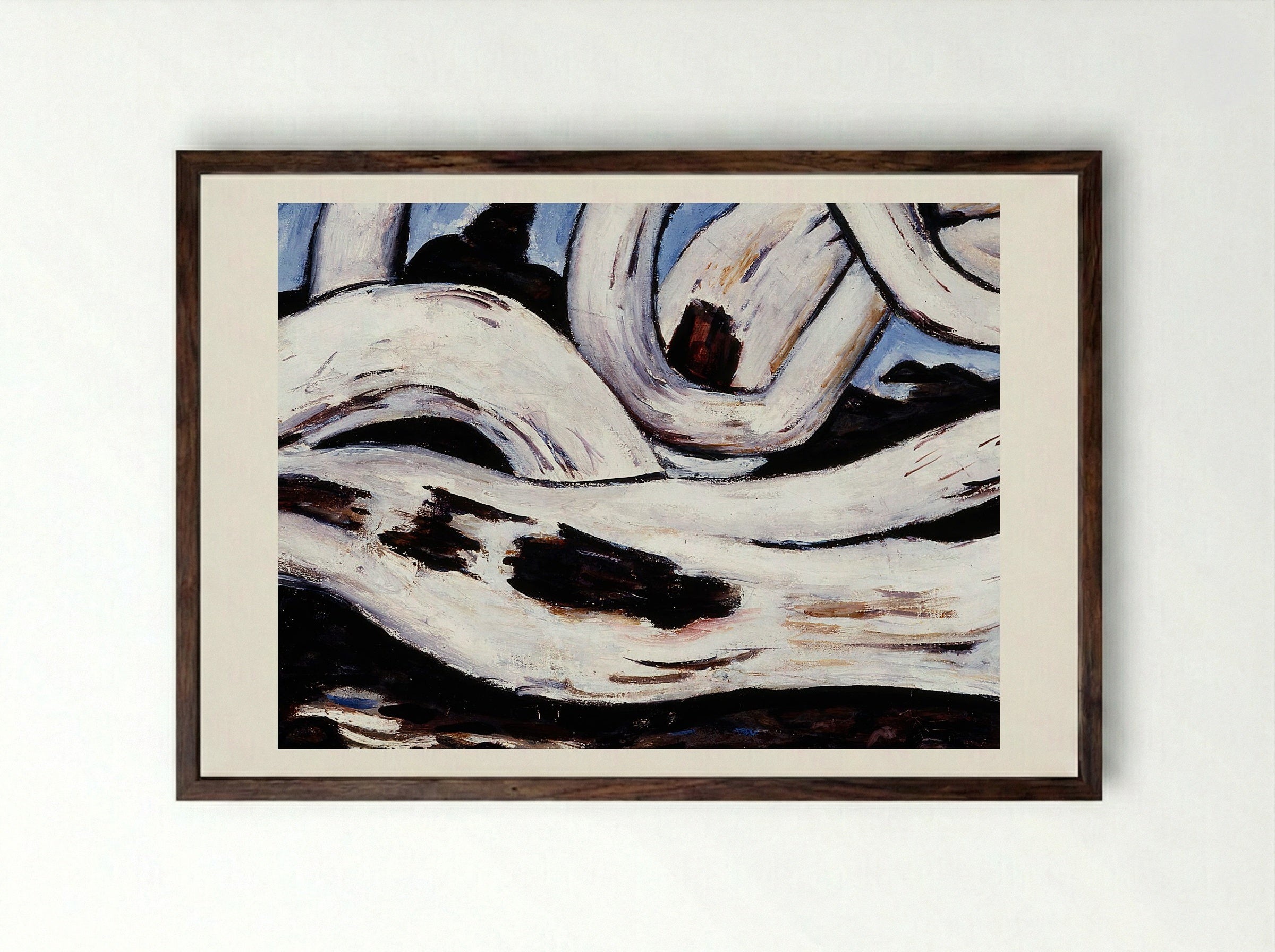 Driftwood on the Bagaduce - Marsden Hartley - Framed Print Dark Wood