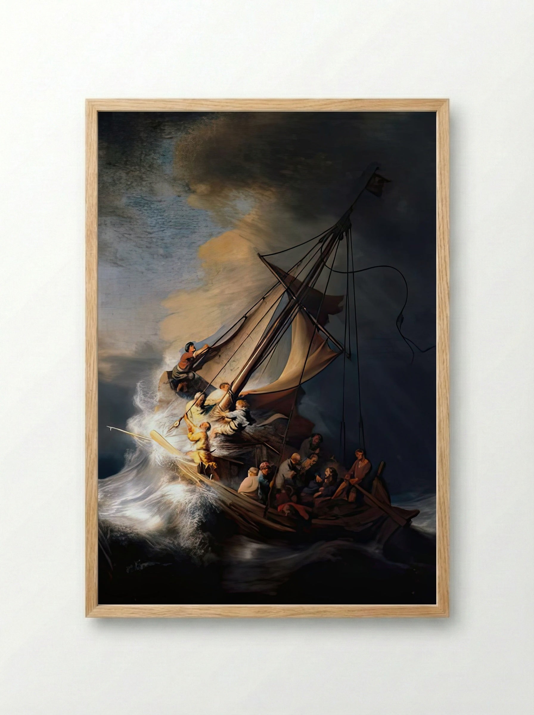 The Storm on the Sea of Galilee - Rembrandt van Rijn - The Storm on the Sea of Galilee_Framed-Print_Wood_CompositorV1_1769815701791