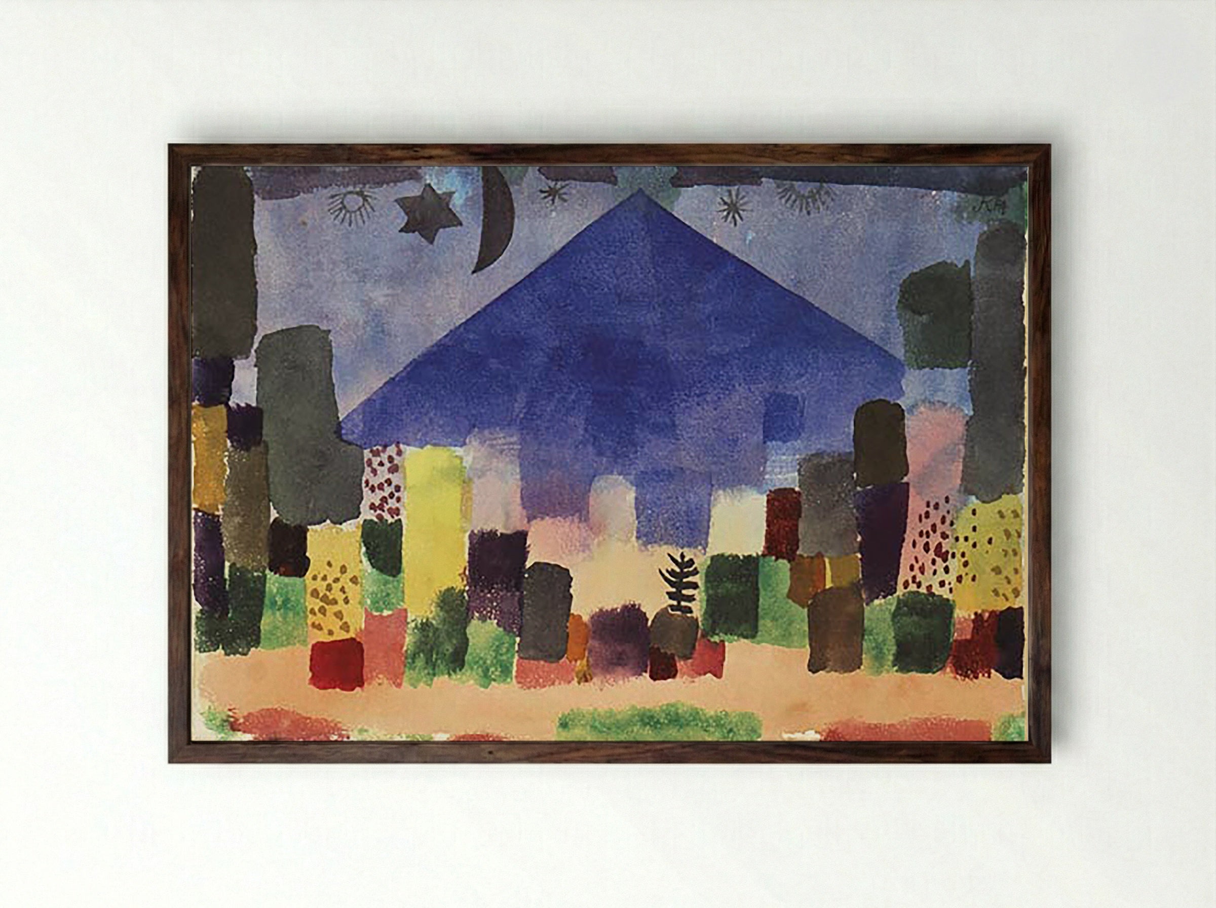 Der Niesen - Paul Klee - Framed Print Dark Wood