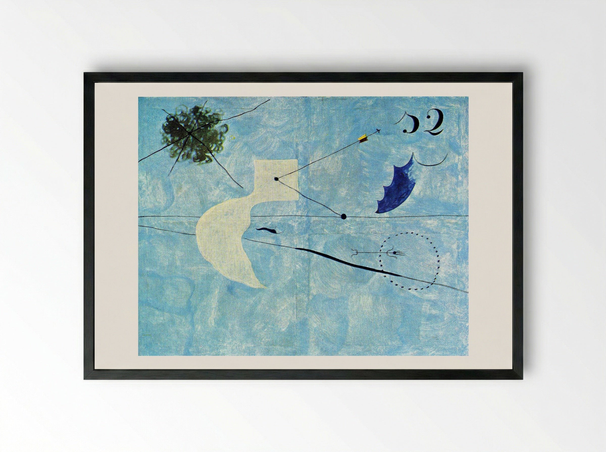 Siesta - Joan Miró - Framed Print Black