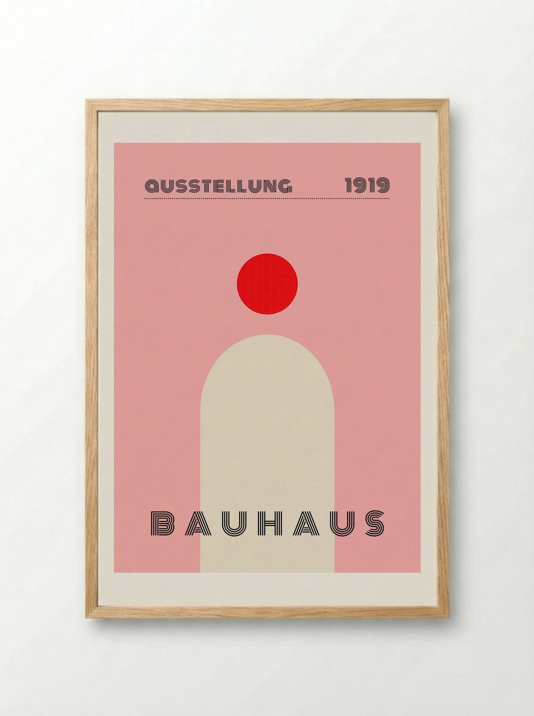Bauhaus Rising Form - 1919 Exhibition Poster - Framed Print Wood