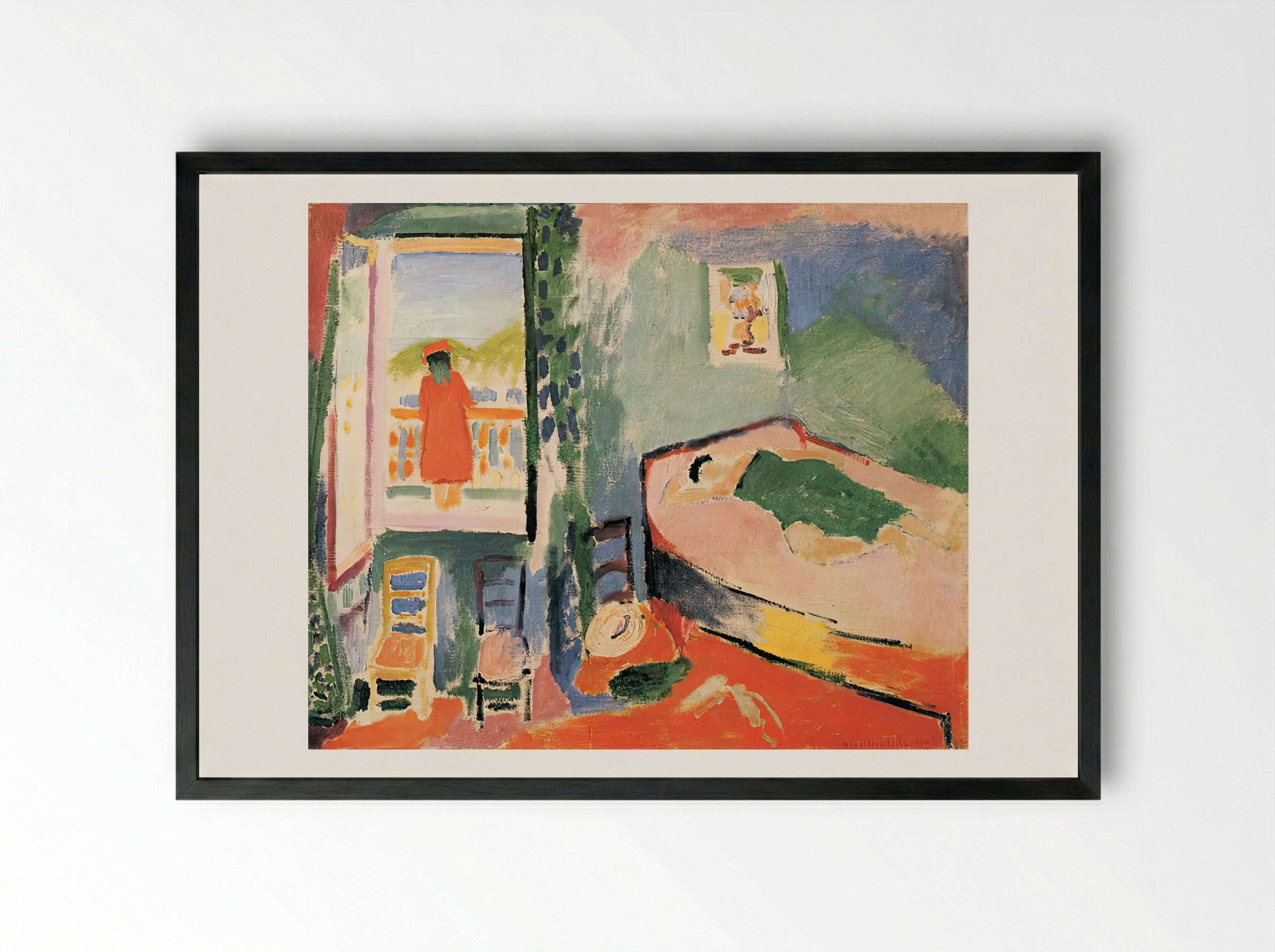 Collioure Interior by Henri Matisse – Fauvist Interior Scene Print - Framed Print Black