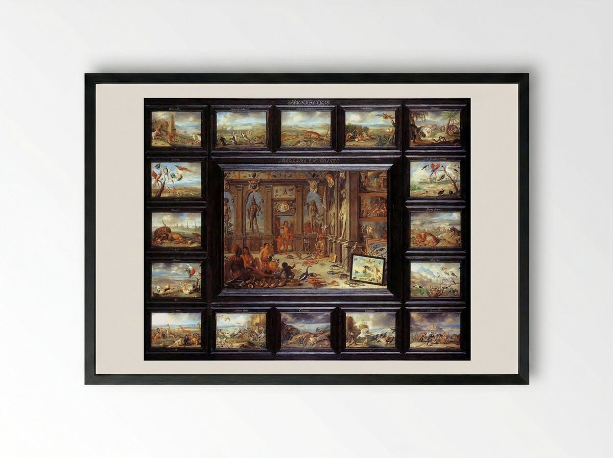 America - Jan van Kessel the Elder - Framed Print Black